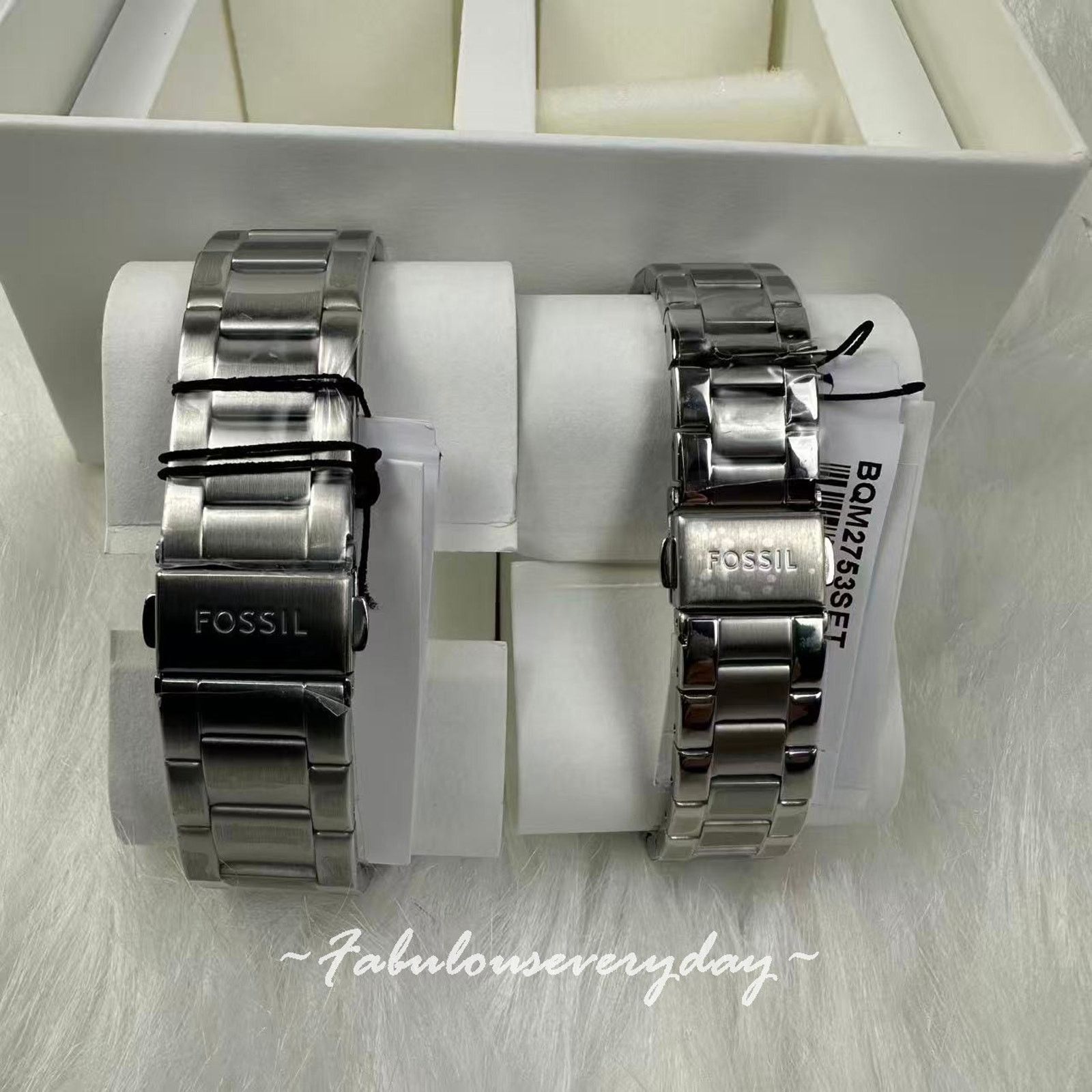 Fossil Fossil His and Hers Multifunction Stainless Steel Watch Set Size ONE SIZE - 3 Thumbnail