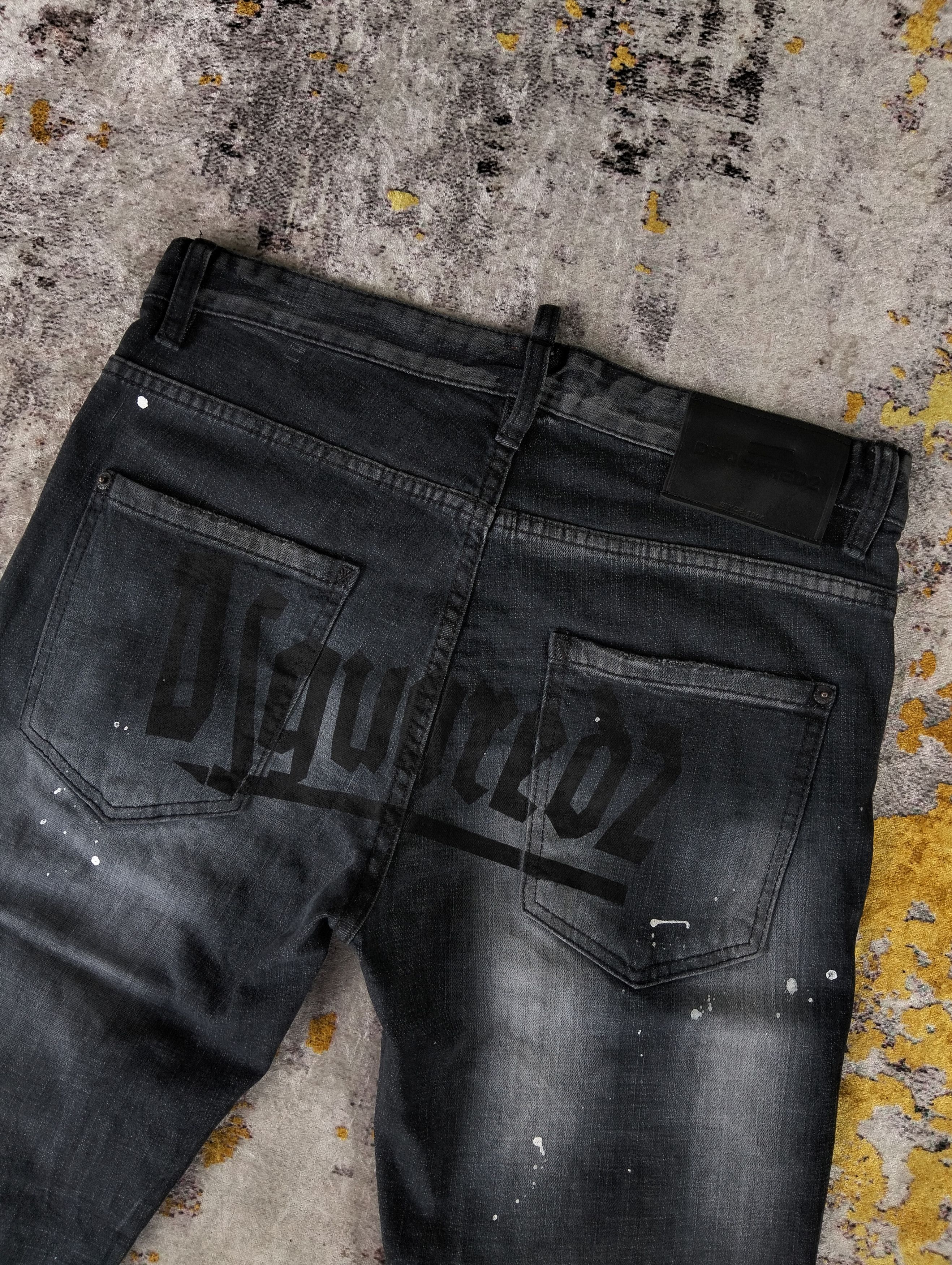 Dsquared2 Distressed Dsquared2 Paint Splatter Rhinestone Skinny Jeans Size US 32 / EU 48 - 5 Thumbnail
