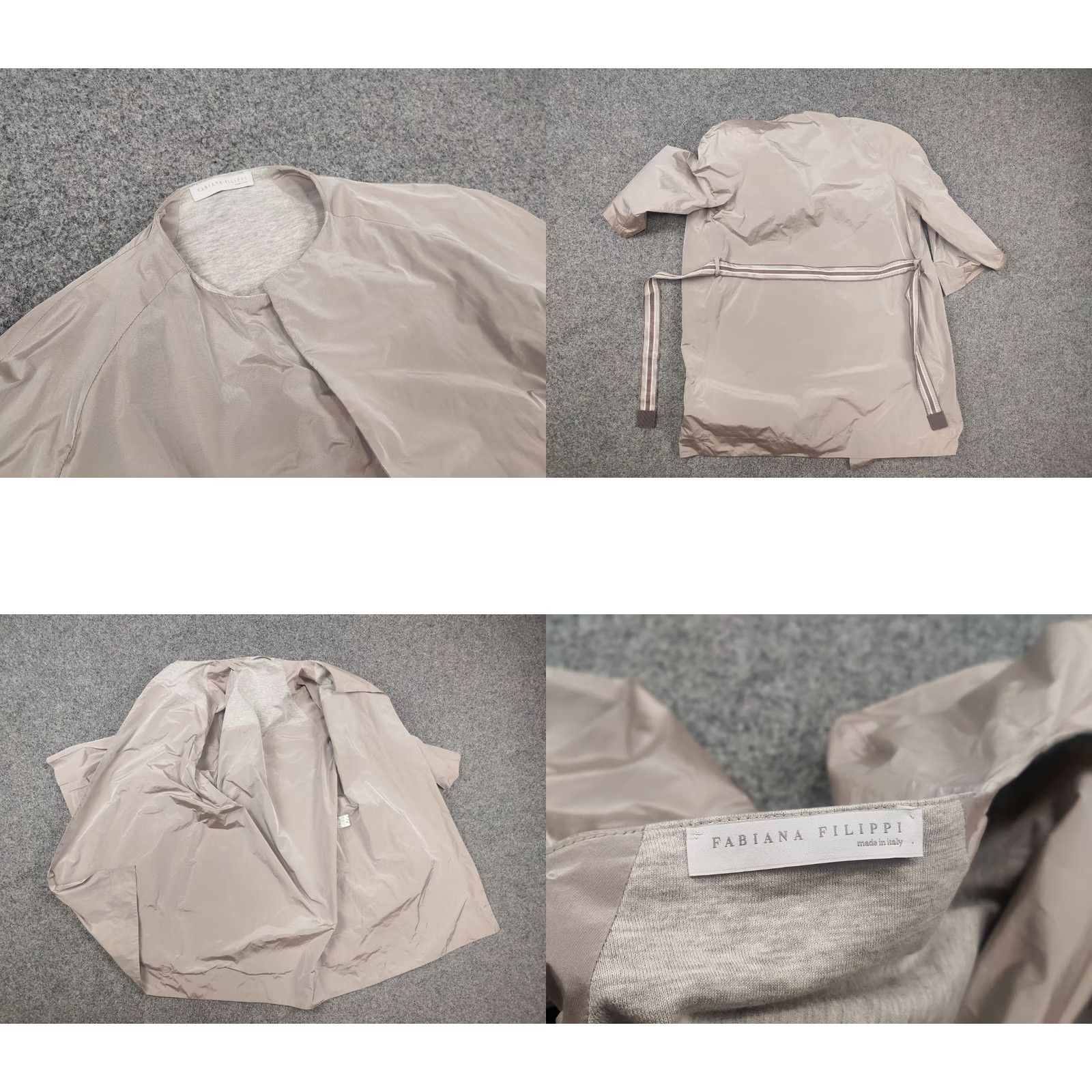 Fabiana Filippi Fabiana Filippi Italy Design Jacket Coat Wrap-Around Belt Champagne Color L Size L / US 10 / IT 46 - 8 Thumbnail