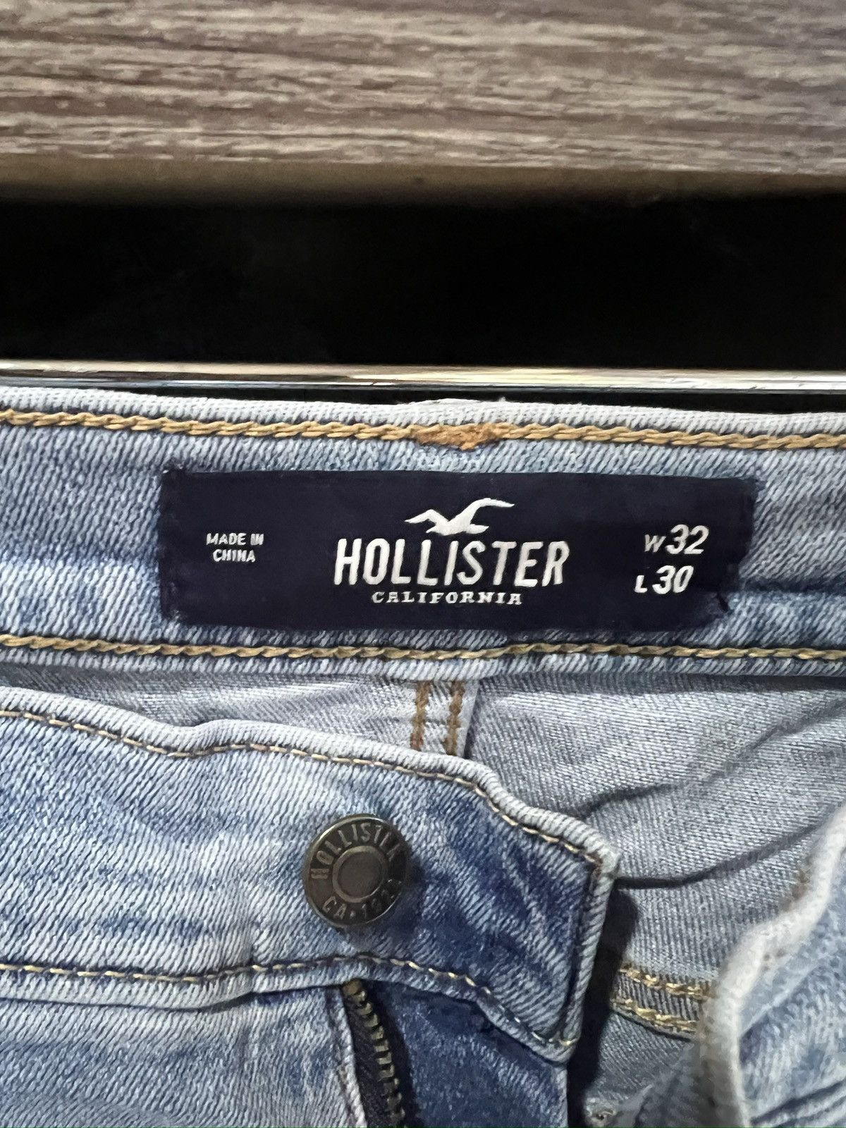 Hollister 🔥Hollister Side Stripe Distressed Denim Size US 31 - 14 Thumbnail