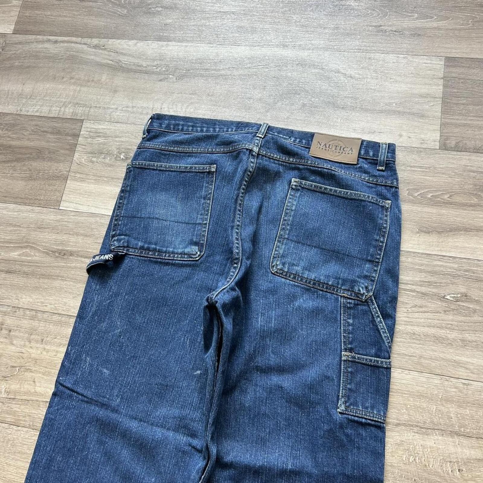 Nautica Vintage 90’s Nautica Jeans Baggy Pants size 38/32 Wide Leg Size US 38 / EU 54 - 4 Thumbnail