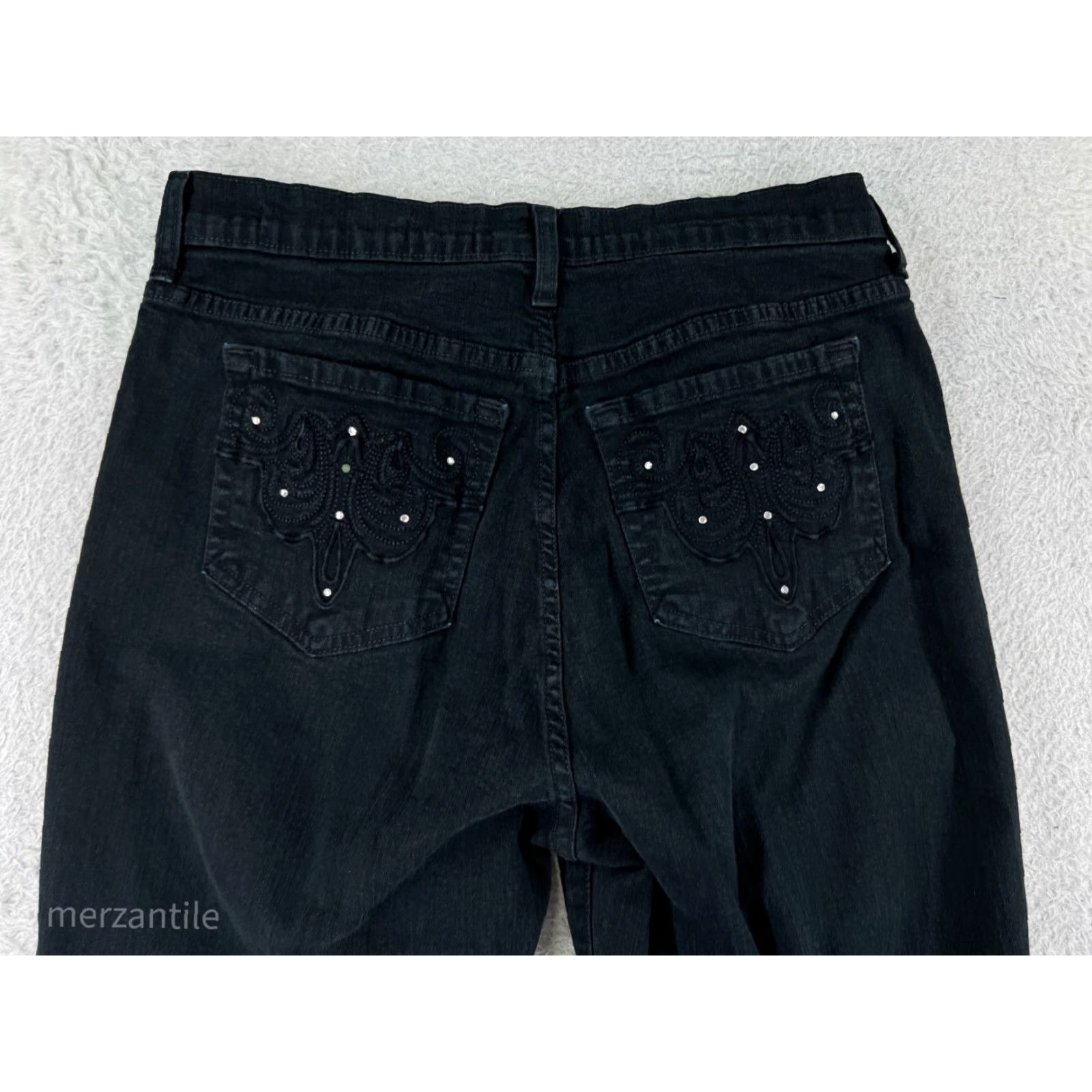 NYDJ NYDJ Jeans Womens 10 Black Denim Capri Cotton Made USA Size 32" / US 10 / IT 46 - 3 Thumbnail