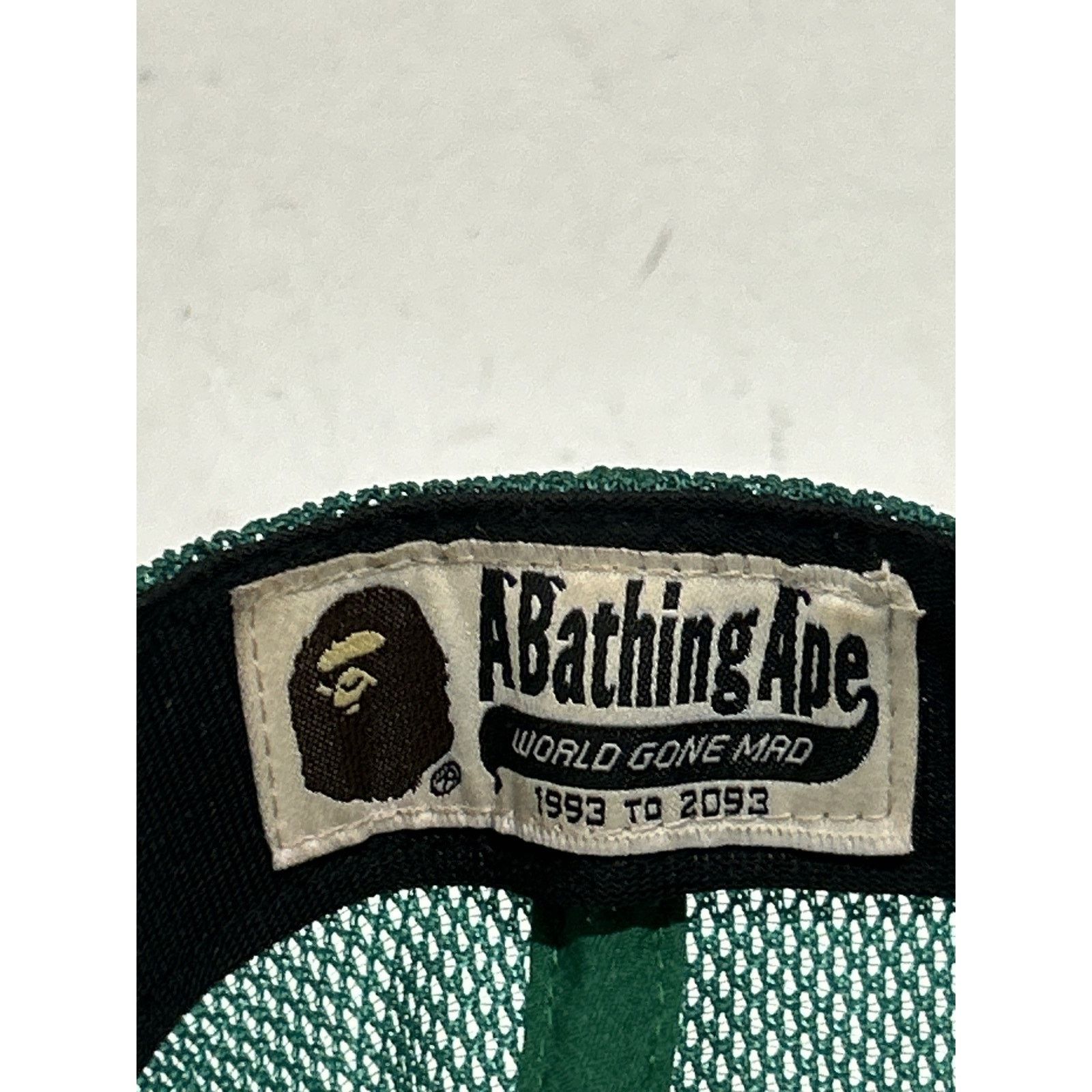 Bape A BATHING APE COLLEGE MESH TRUCKER CAP GREEN PREOWNED Size ONE SIZE - 3 Thumbnail