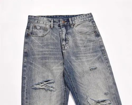 Japanese Brand × Jean Men's American retro trend distressed ripped flared jeans Size US 34 / EU 50 - 4 Thumbnail