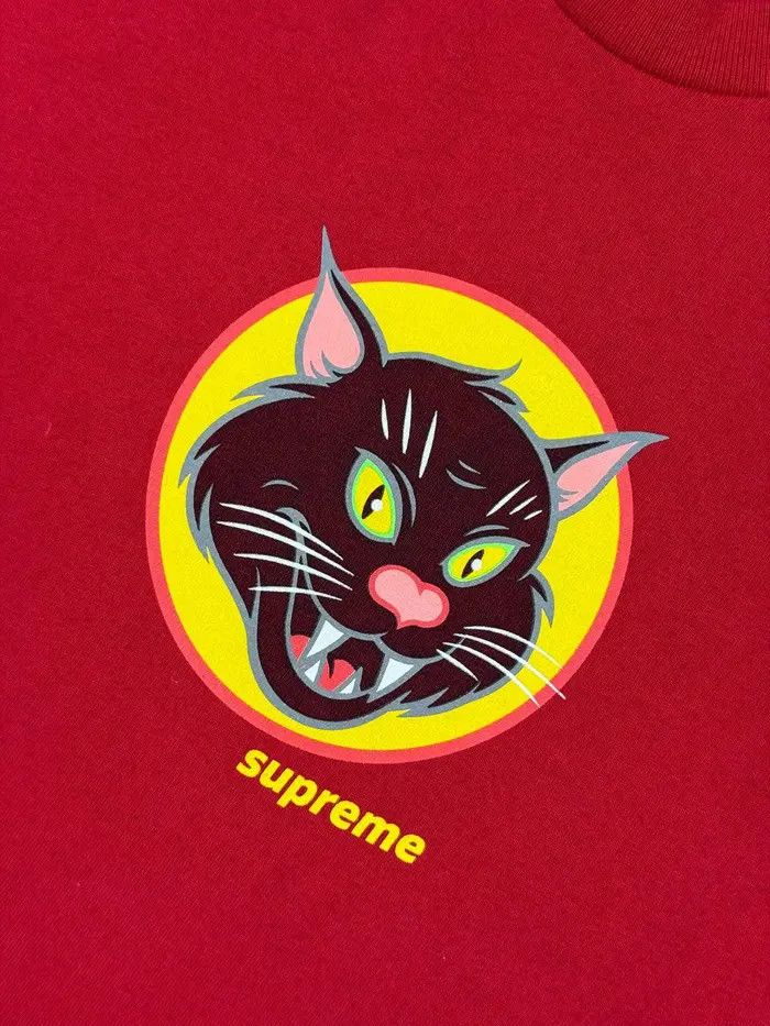Supreme Supreme Black Cat Tee Men Size M Red Size US M / EU 48-50 / 2 - 8 Thumbnail