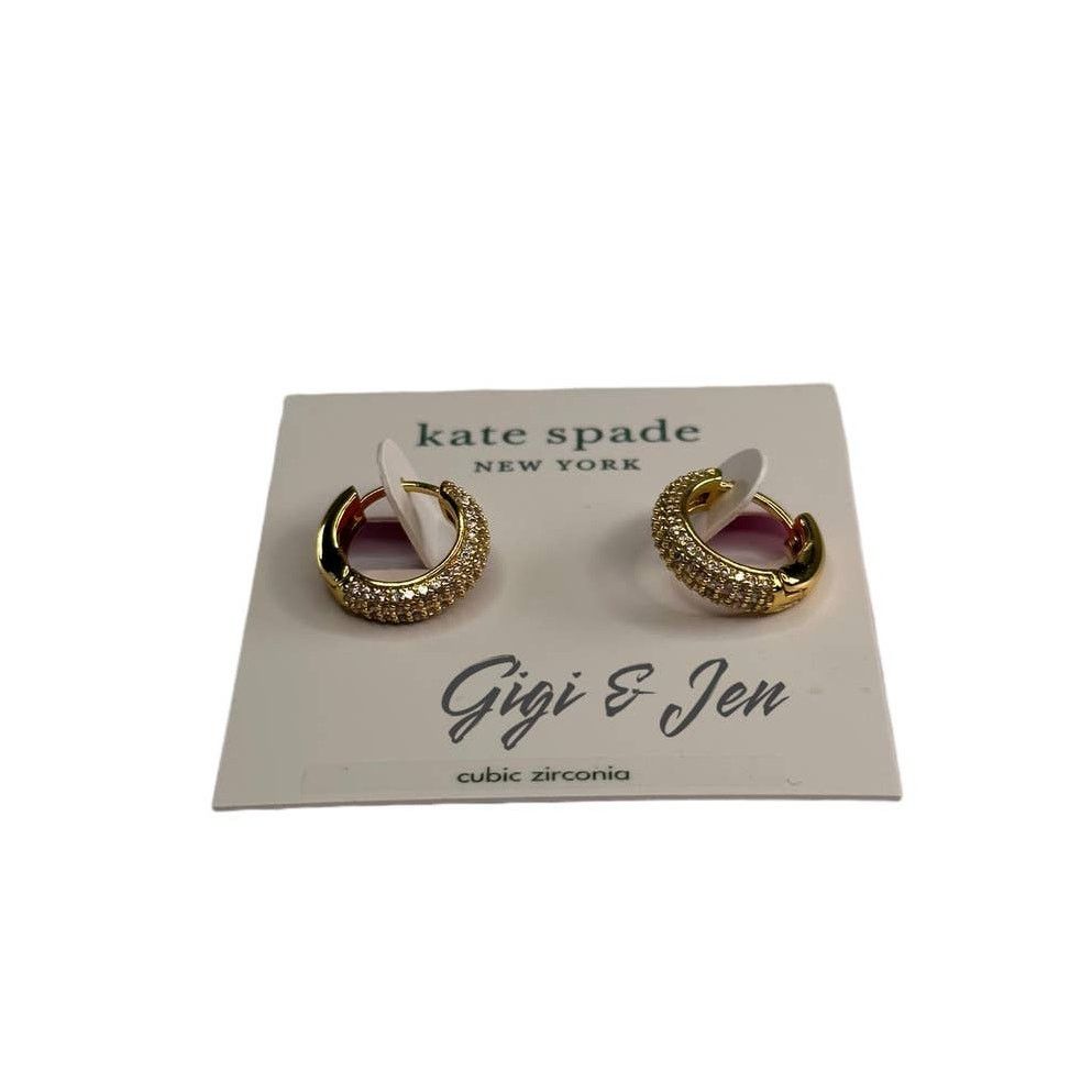 Kate Spade Kate Spade Cubic Zirconia Pink Pave Mini Huggies Earrings Size ONE SIZE - 4 Thumbnail