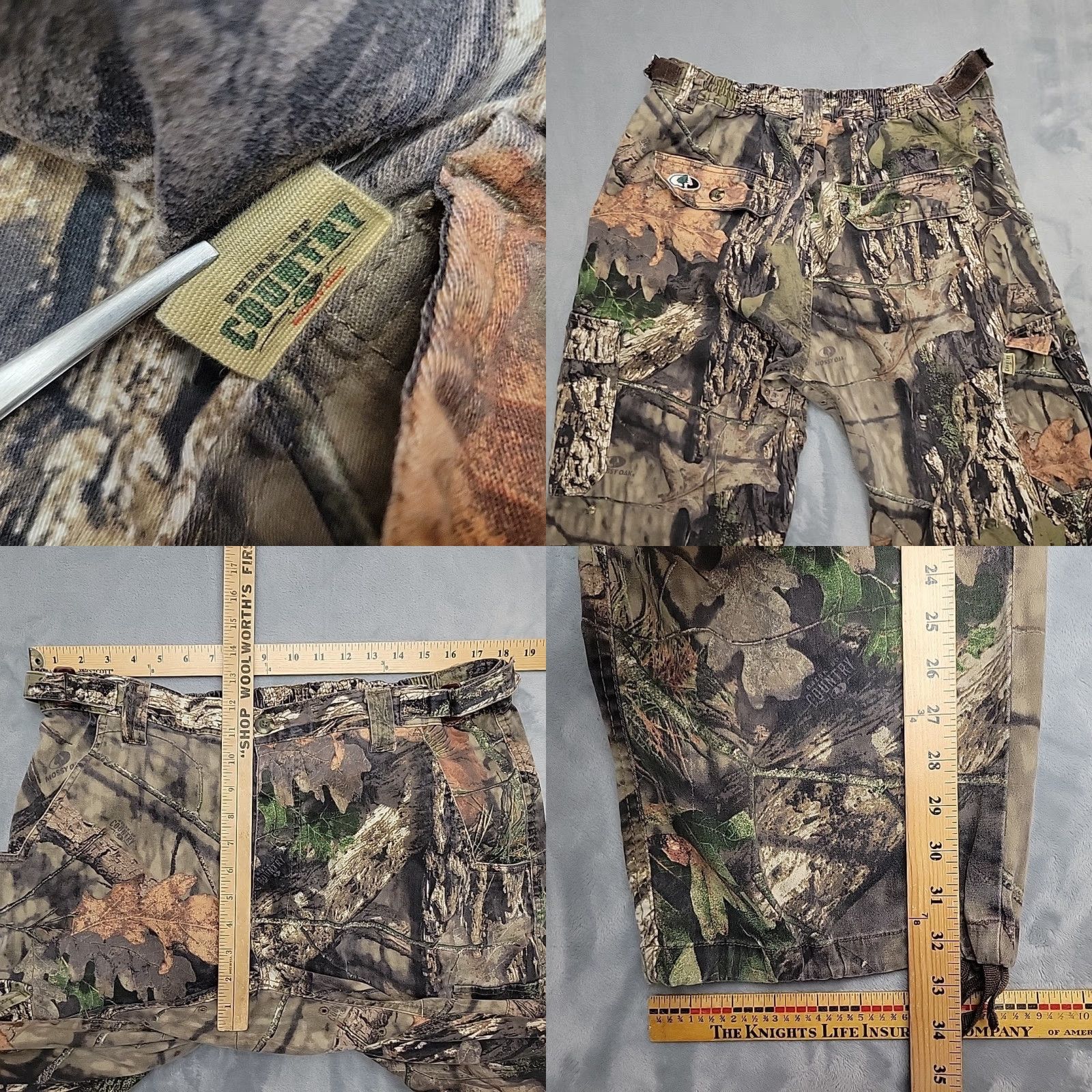 Vintage VINTAGE Mossy Oak Camo Pants Mens XL Cargo Elastic Adjustable Camouflage Cotton Polyester Spandex Twill USA Outdoor Casual Mens Size US 36 / EU 52 - 8 Thumbnail