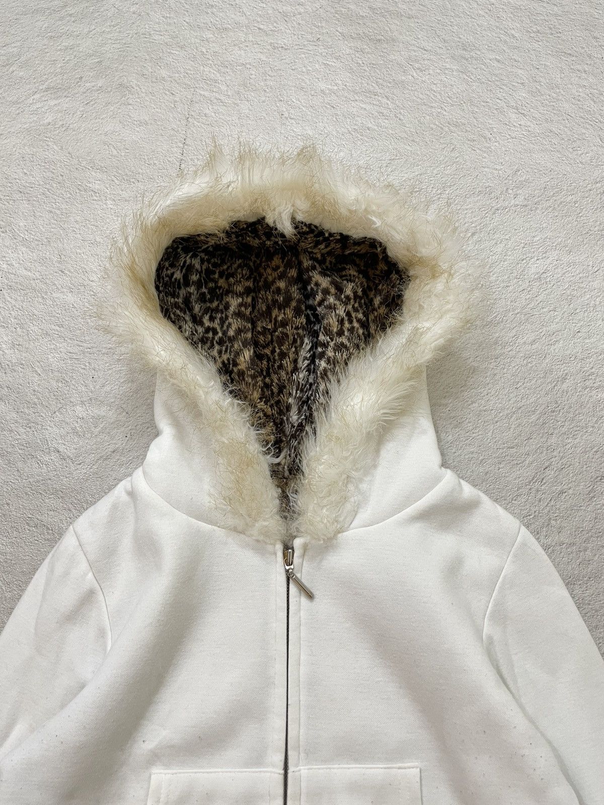 If Six Was Nine 2000s Archival White Faux Fur Hooded Leopard Y2K Hysteric if Size US S / EU 44-46 / 1 - 2 Thumbnail