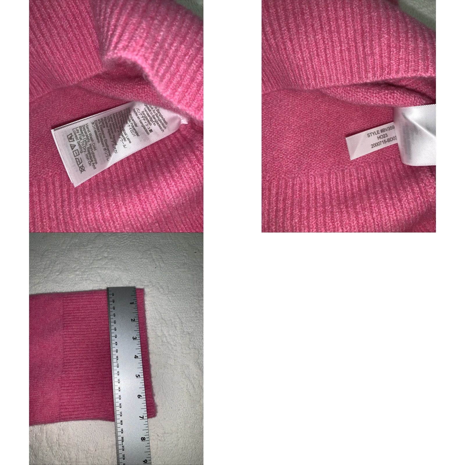 J.Crew VINTAGE J.CREW Chunky Cropped Sweater Relaxed Boxy Supersoft Yarn Pink Wool Blend M Size M / US 6-8 / IT 42-44 - 8 Thumbnail