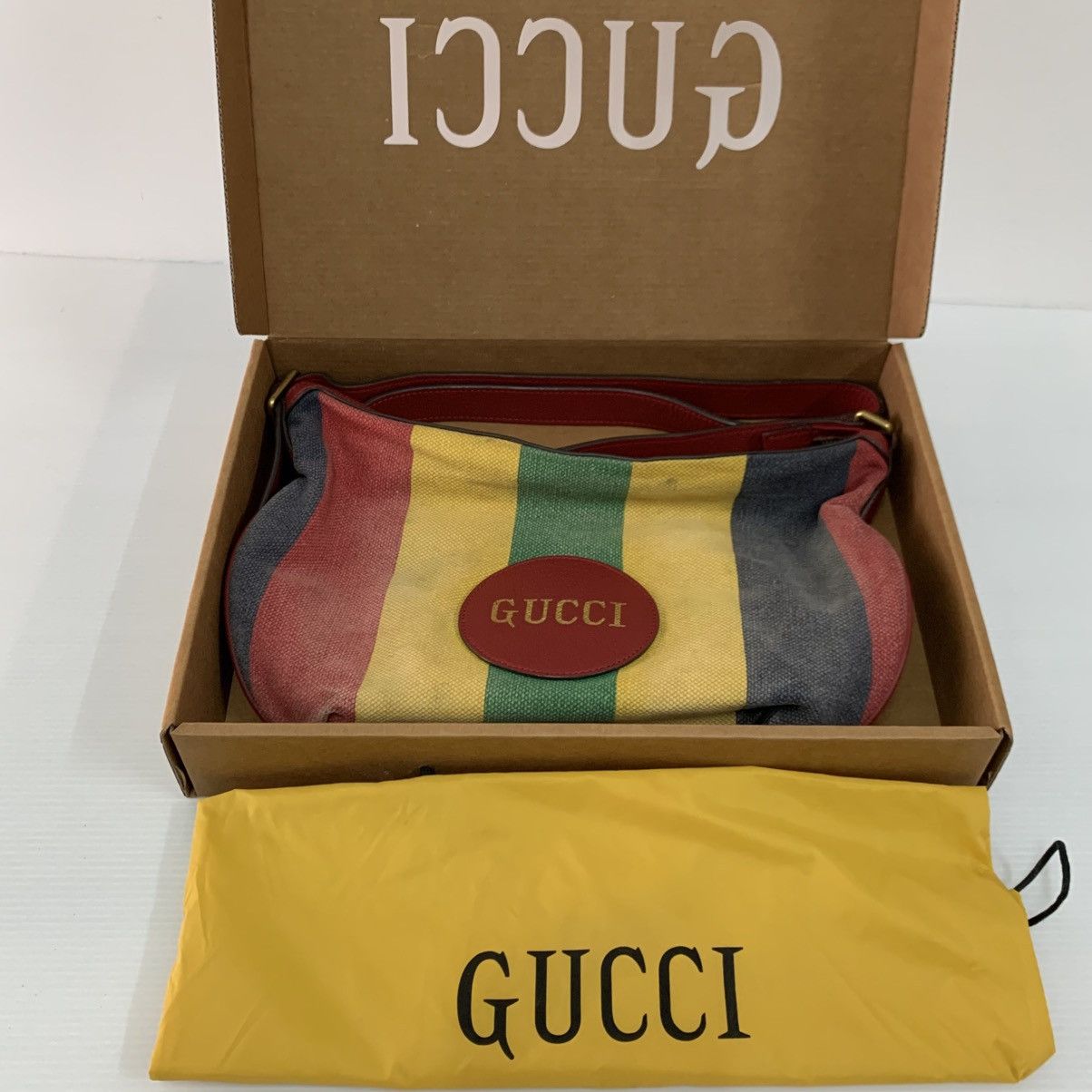Gucci Gucci Canvas Baiadera Stripe Shoulder Bag Size ONE SIZE - 14 Thumbnail