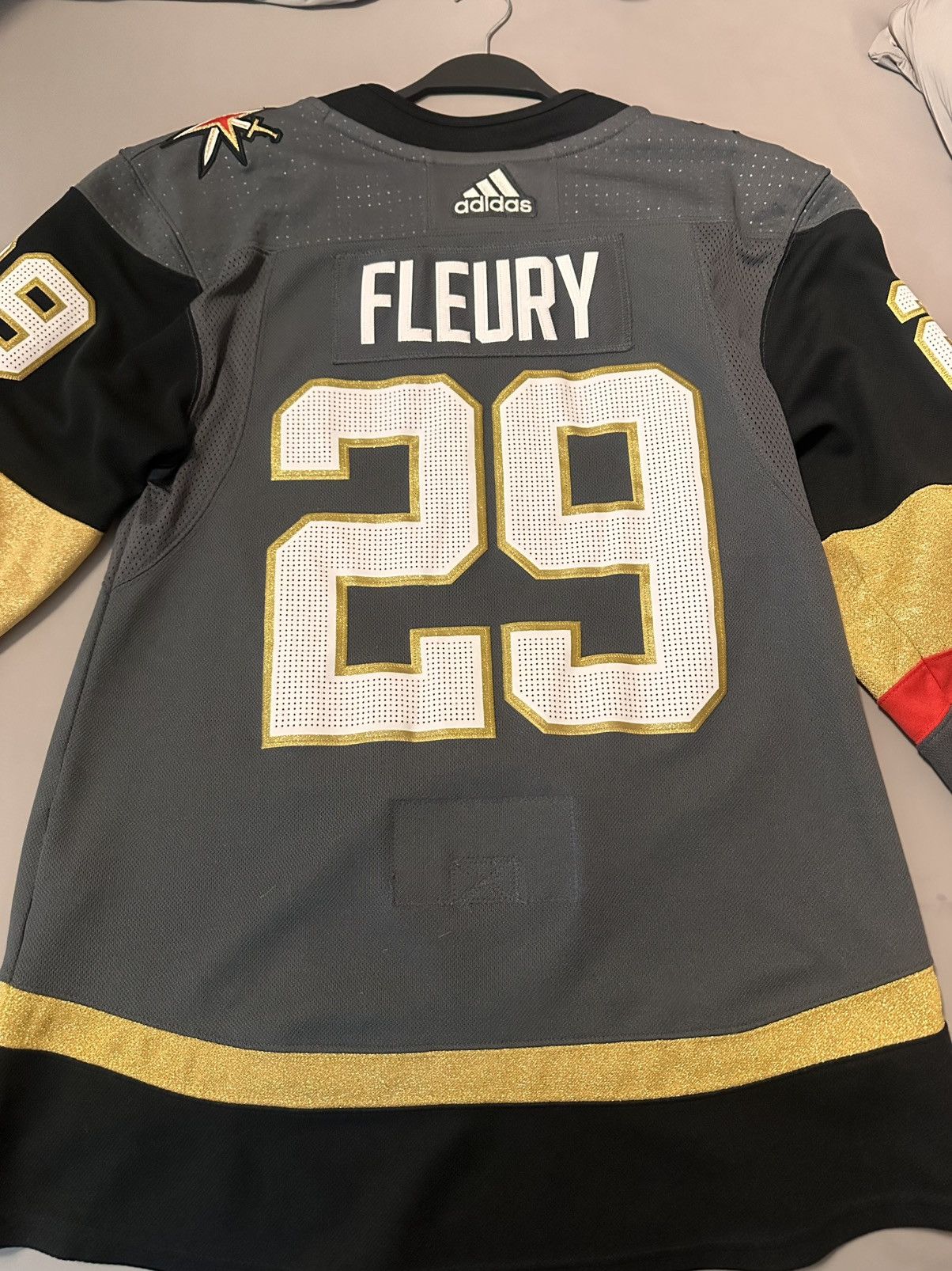 Adidas × NHL Vegas Golden Knights Adidas Marc-Andre Fleury Home Jersey Size US M / EU 48-50 / 2 - 4 Thumbnail