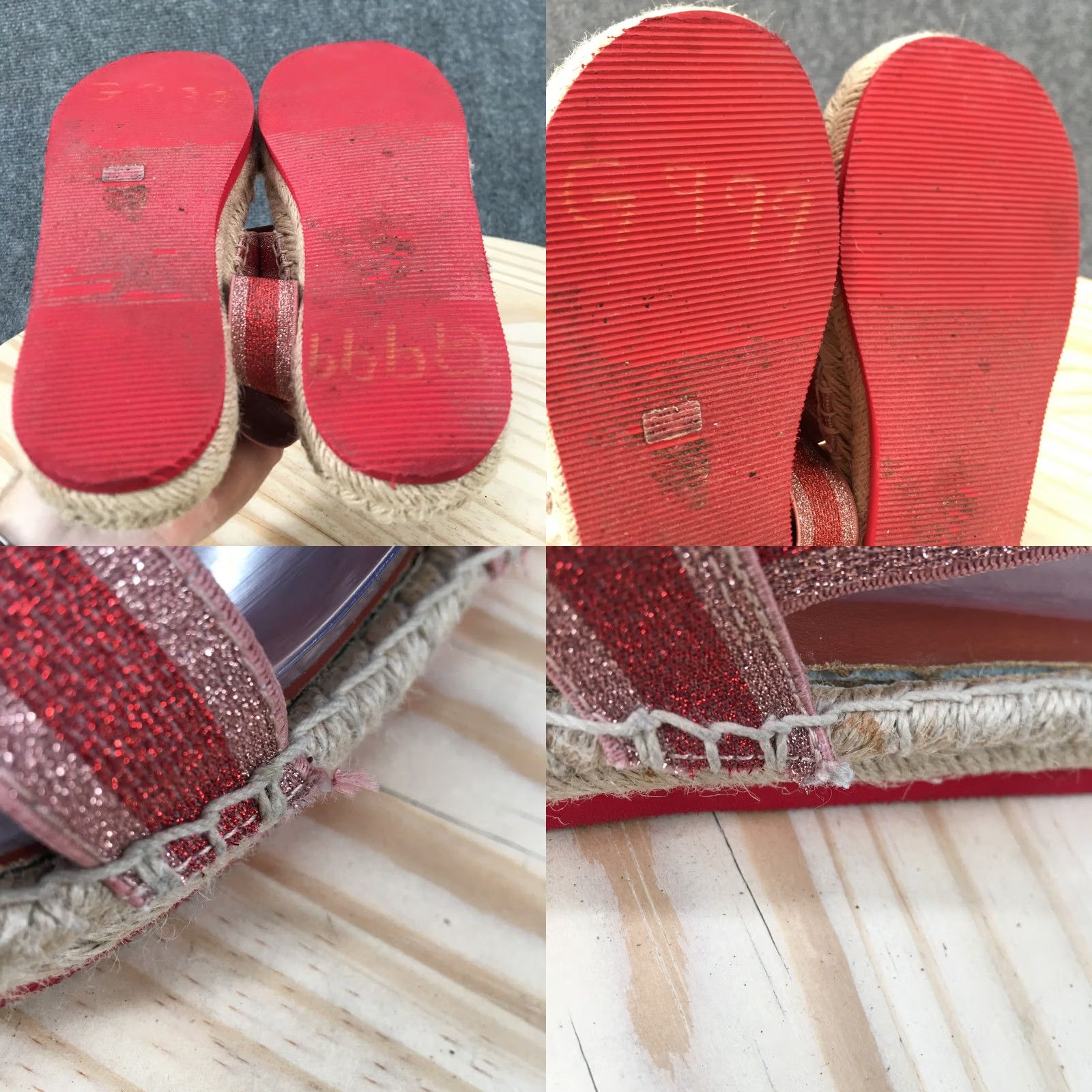 American Eagle Outfitters American Eagle Outfitters Sandals Womens 8 Platform Espadrilles Red Glitter Size US 8 / IT 38 - 8 Thumbnail
