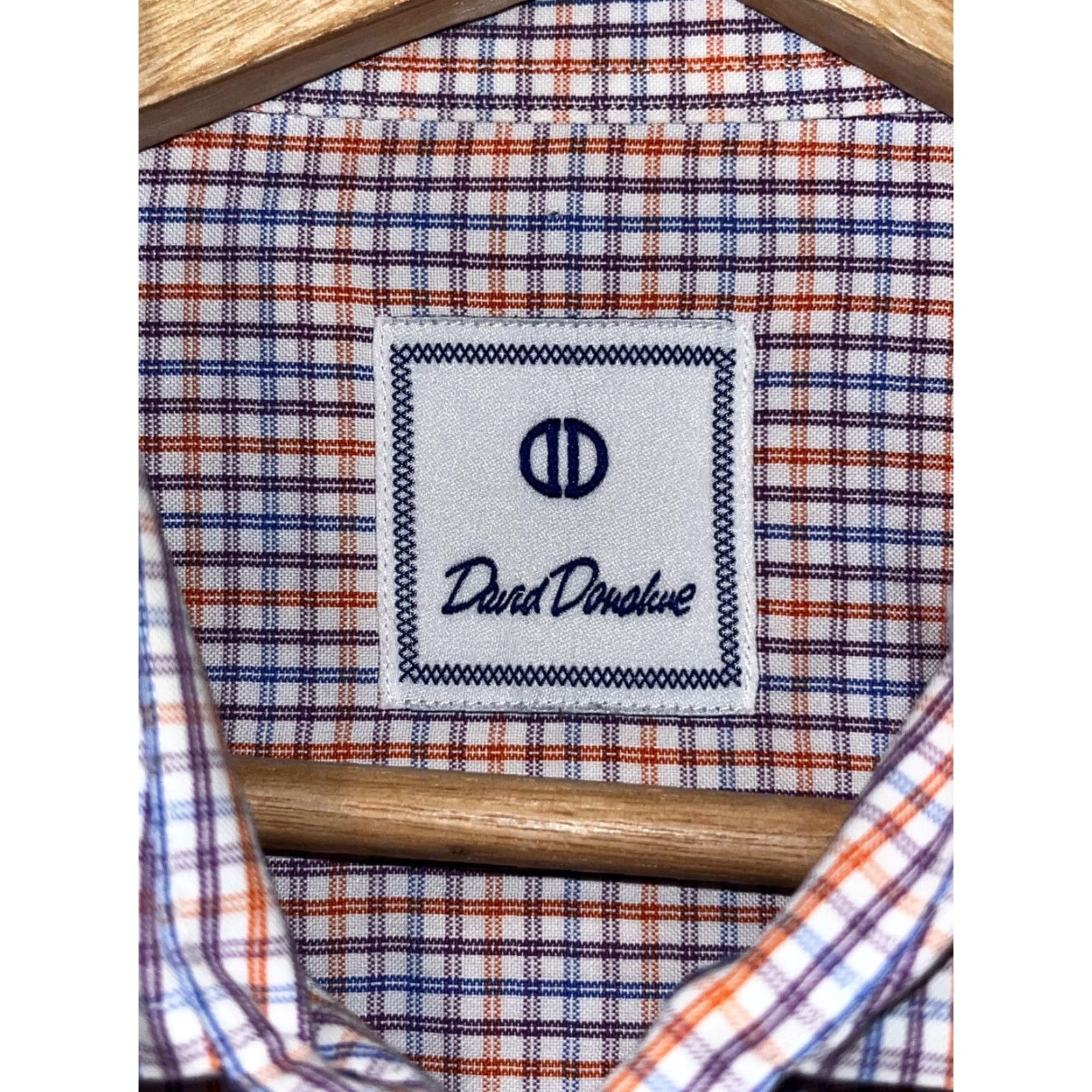 David Donahue David Donahue Toast Brushed Plaid Shirt Mens M Cotton Twill Button-Up Long Sleeve Shirt Multicolor Open Collar M Size US M / EU 48-50 / 2 - 5 Thumbnail