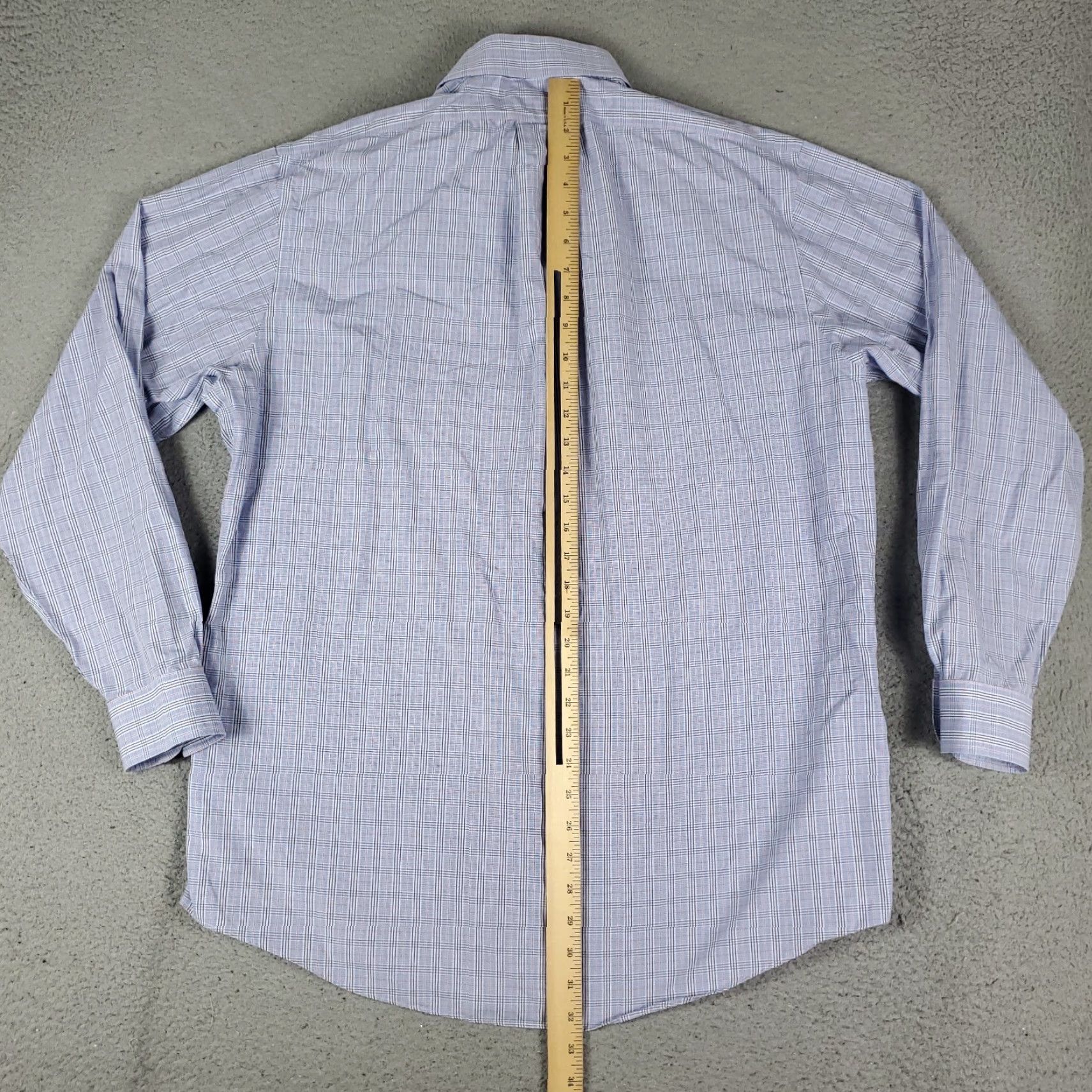 Brooks Brothers Brooks Brothers Shirt Mens 17 Blue Plaid Regent Dress Button Up Long Sleeve Shirt Size 46R - 5 Thumbnail
