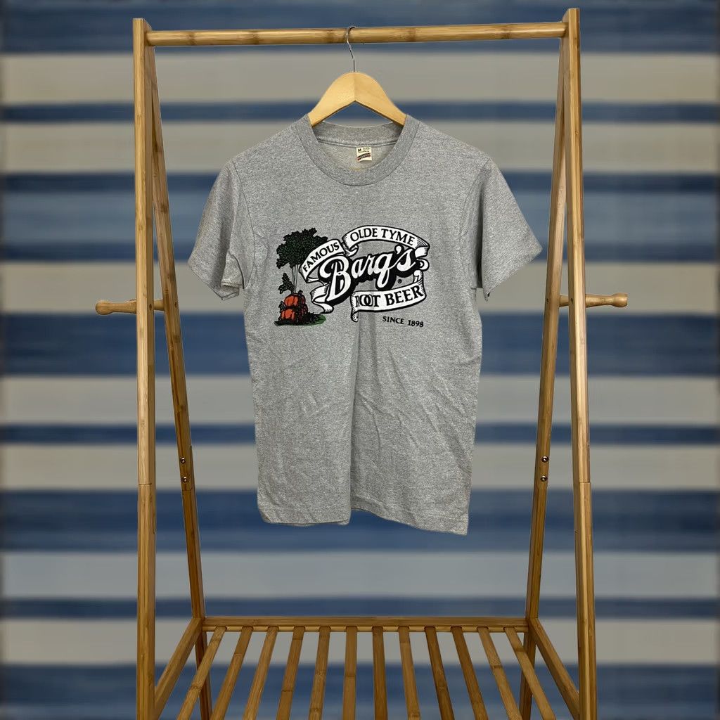 Vintage VTG 80s Barq's Root Beer Fun Day Races Thin Single Stitch T-Shirt Size M Screen Stars USA Gray Short Sleeve Mens Shirts" Size US M / EU 48-50 / 2 - 1 Thumbnail