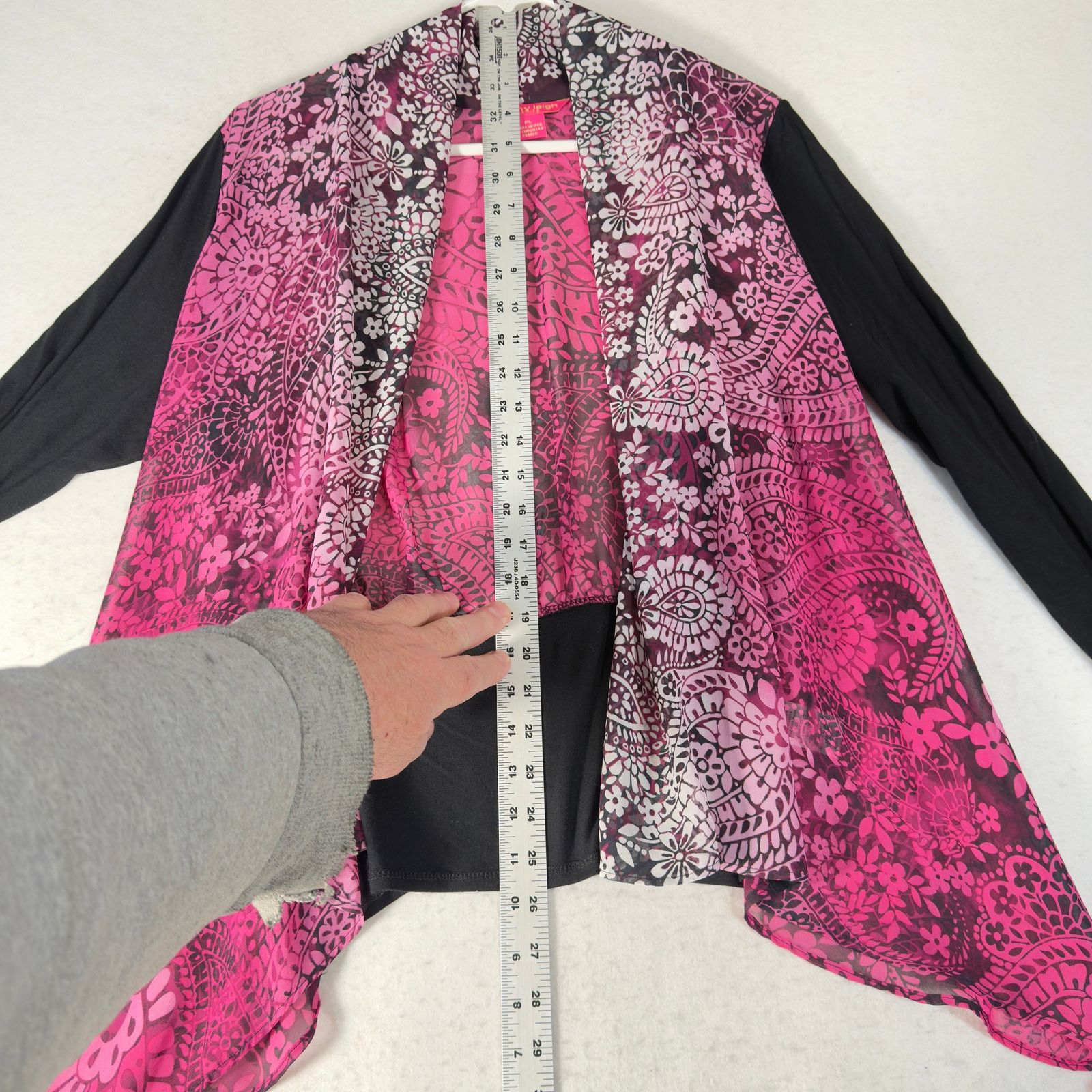 Other Sunny Leigh Petite PL Open Front Cardigan Floral Layer Top Size L / US 10 / IT 46 - 9 Thumbnail