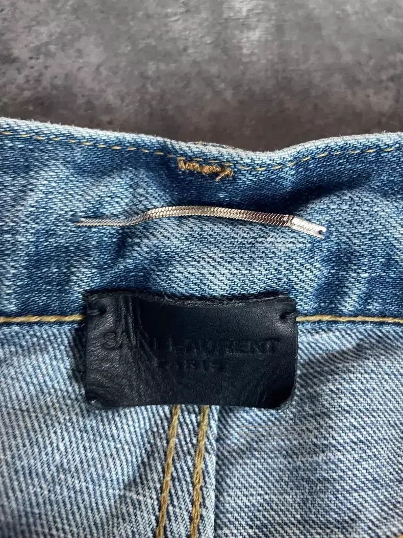 Saint Laurent Paris Saint Laurent Paris Blue Washed Cat Scratch Ripped Patch D Size US 30 / EU 46 - 6 Thumbnail