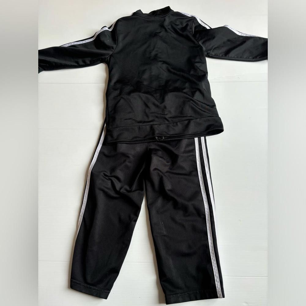 Adidas Adidas Boys' Black and White Stripped Track Suit Size ONE SIZE - 2 Thumbnail