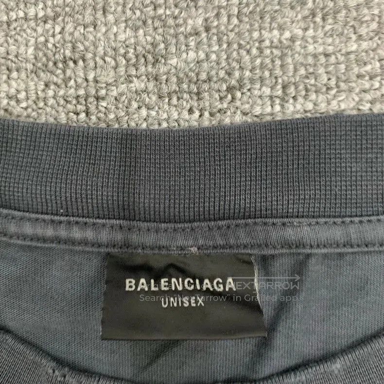 Balenciaga Balenciaga Black Distressed Earth Print Tee. Size US L / EU 52-54 / 3 - 4 Thumbnail