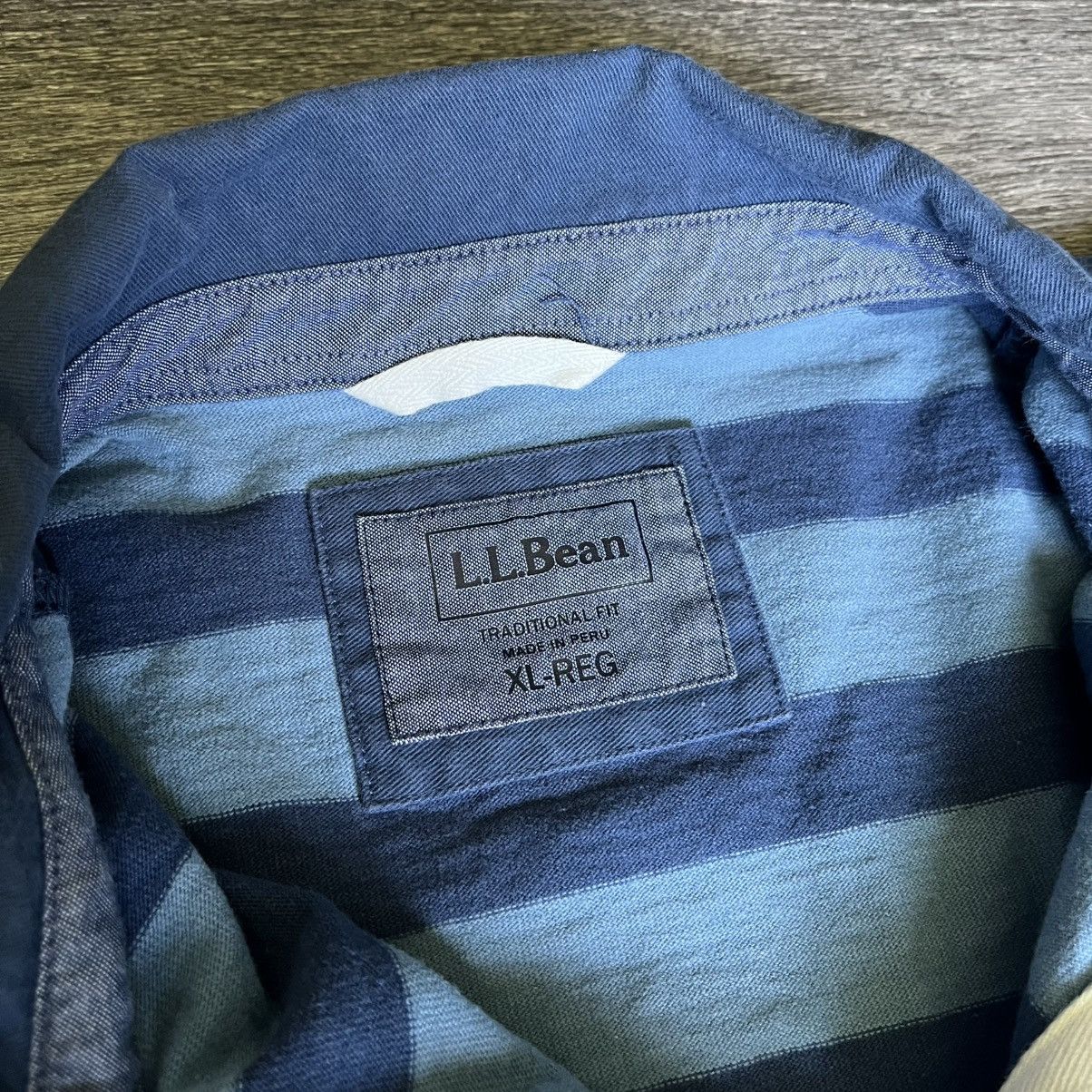 L.L. Bean Vintage L.L. Bean Lakewashed Longsleeve Rugby Striped Shirt Size US XL / EU 56 / 4 - 8 Thumbnail