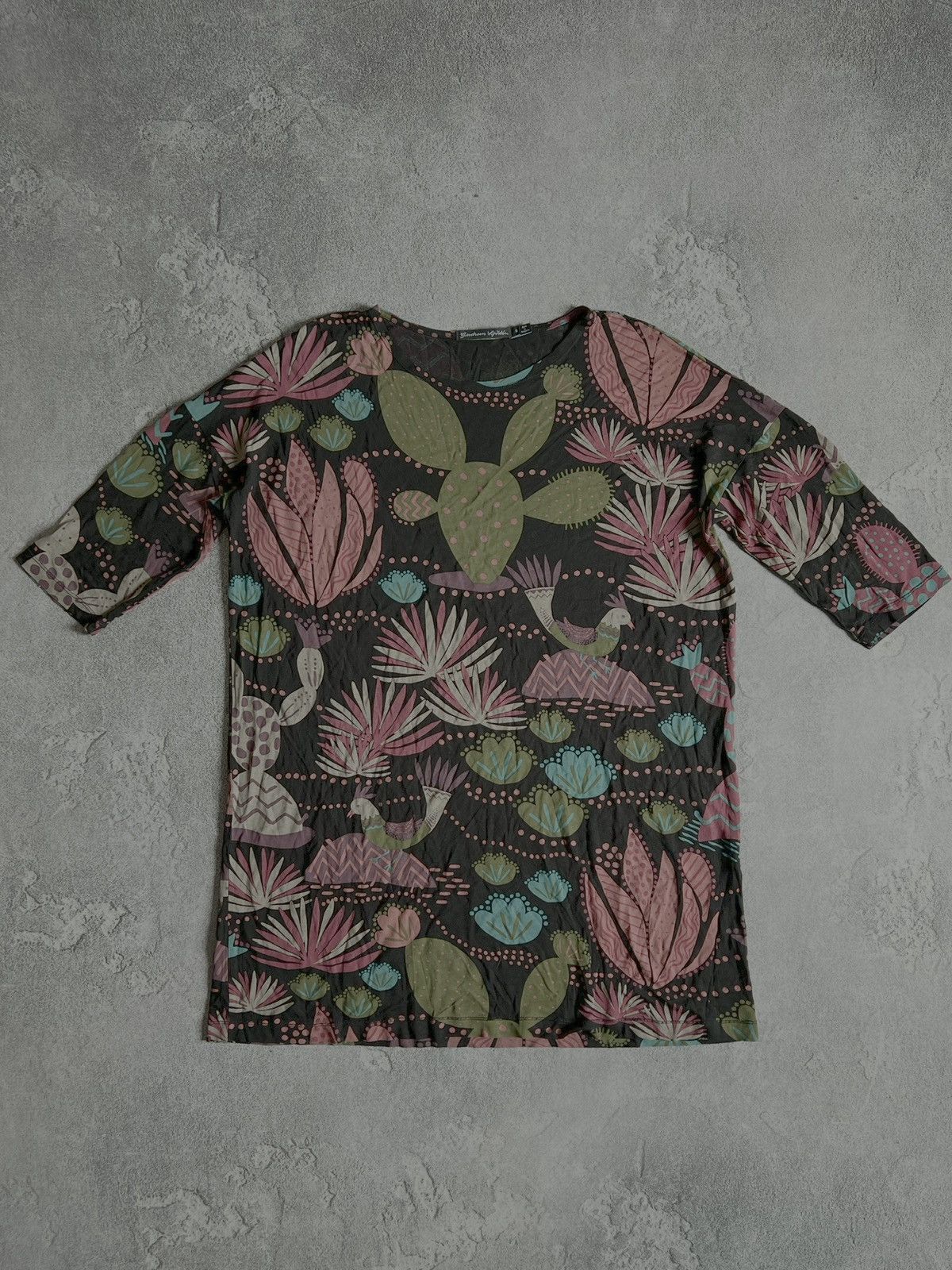 Designer × Gudrun Sjoden Gudrun Sjoden Floral Tunic Dress Cactus Shirt Sz S Sjöden Size S / US 4 / IT 40 - 8 Thumbnail