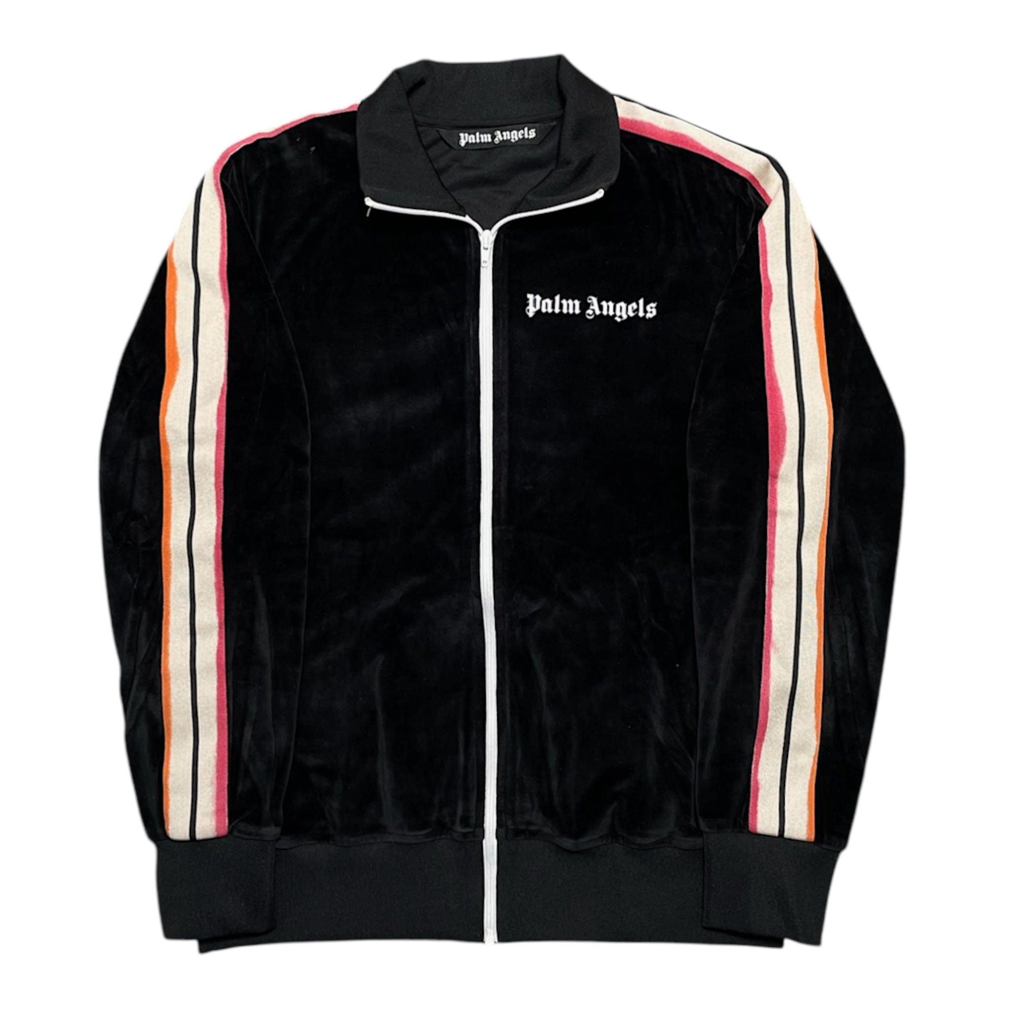 Palm Angels Chenille Track Jacket Watercolor Black Size US XL / EU 56 / 4 - 1 Thumbnail
