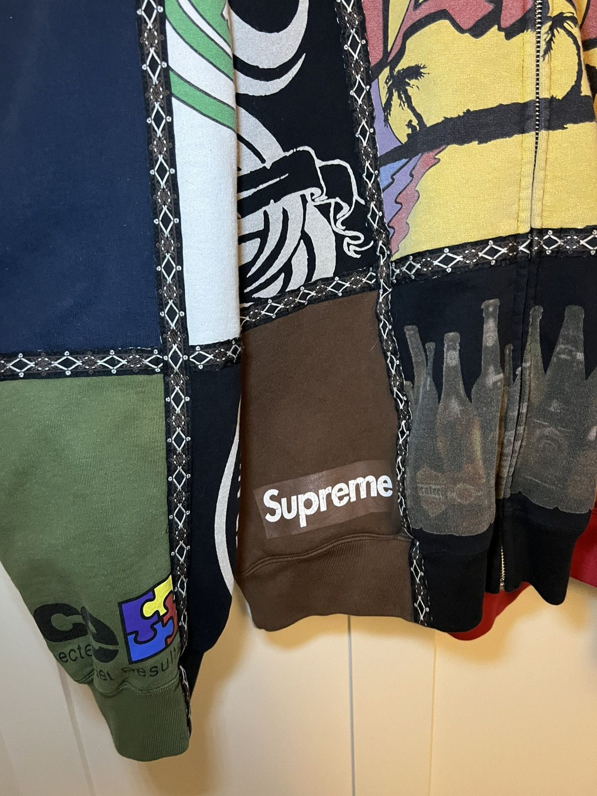Number (N)ine × Supreme Supreme X Number (N)ine patchwork zip-up hoodie Size US XL / EU 56 / 4 - 6 Thumbnail