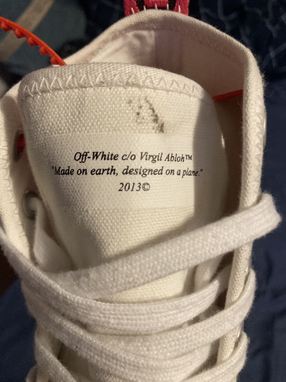 Off-White White & Black Arrows Mid-Top