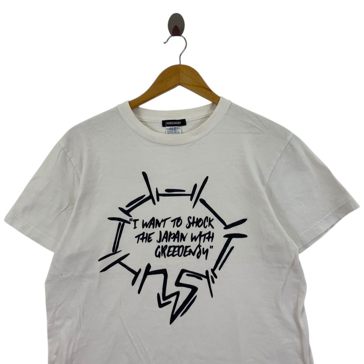 Vintage ART I Want To Shock Japan With Greendensy Illustration Tee Size M / US 6-8 / IT 42-44 - 2 Thumbnail