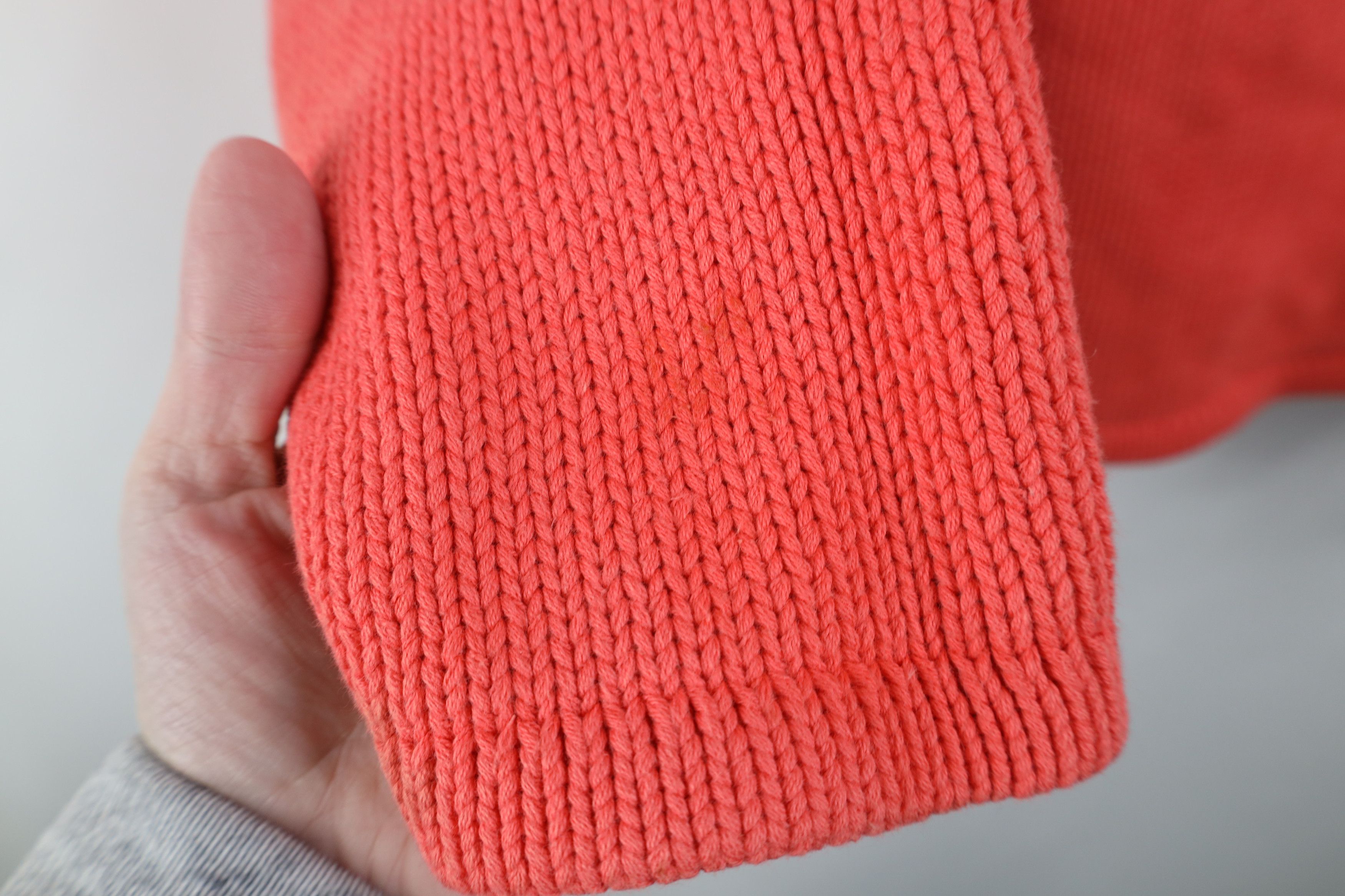J.Crew Vintage 90s J Crew Marled Knit Mock Neck Sweater Salmon Size XS / US 0-2 / IT 36-38 - 7 Thumbnail