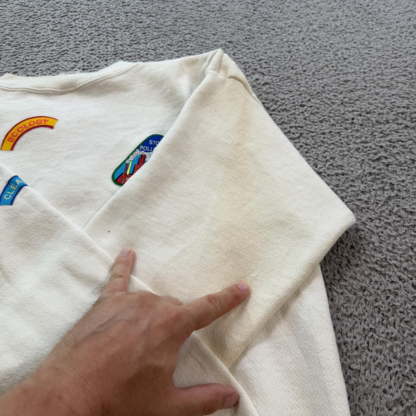 Other Vintage 90s Earth Day Environmentalist Sweatshirt Eco Patch Size US M / EU 48-50 / 2 - 8 Thumbnail