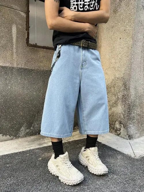 Jean VINTAGE Y2K DRIP denim shorts jorts Size US 34 / EU 50 - 1 Thumbnail