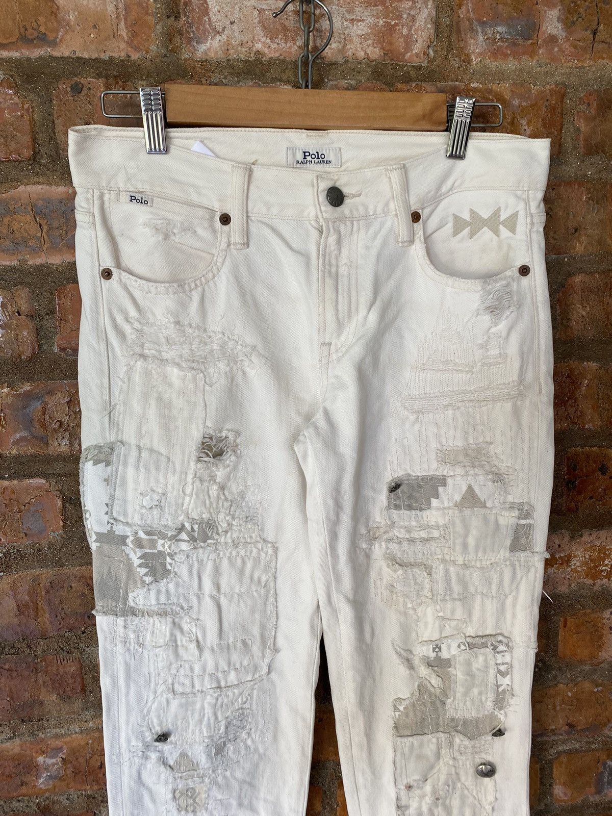 Polo Ralph Lauren × RRL Ralph Lauren × Ralph Lauren 2000s Polo Ralph Lauren sashiko Boro Patchwork kapital Size 30" / US 8 / IT 44 - 4 Thumbnail