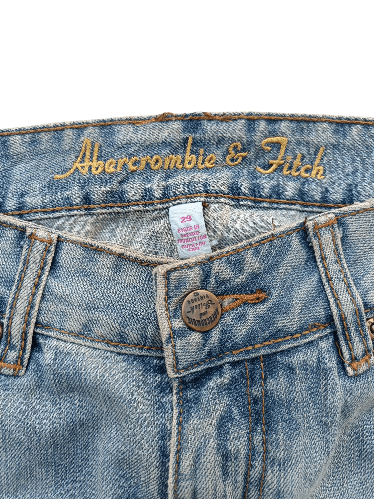 Abercrombie & Fitch FLARED Abercrombie & Fitch Distressed Embroidery Denim E218 Size US 30 / EU 46 - 16 Thumbnail