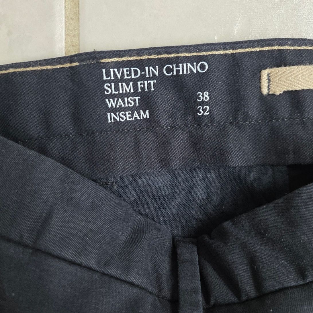 Banana Republic Banana Repub Lived in Chino Slim Fit 38x32 Black Pants - NEW Size US 38 / EU 54 - 3 Thumbnail