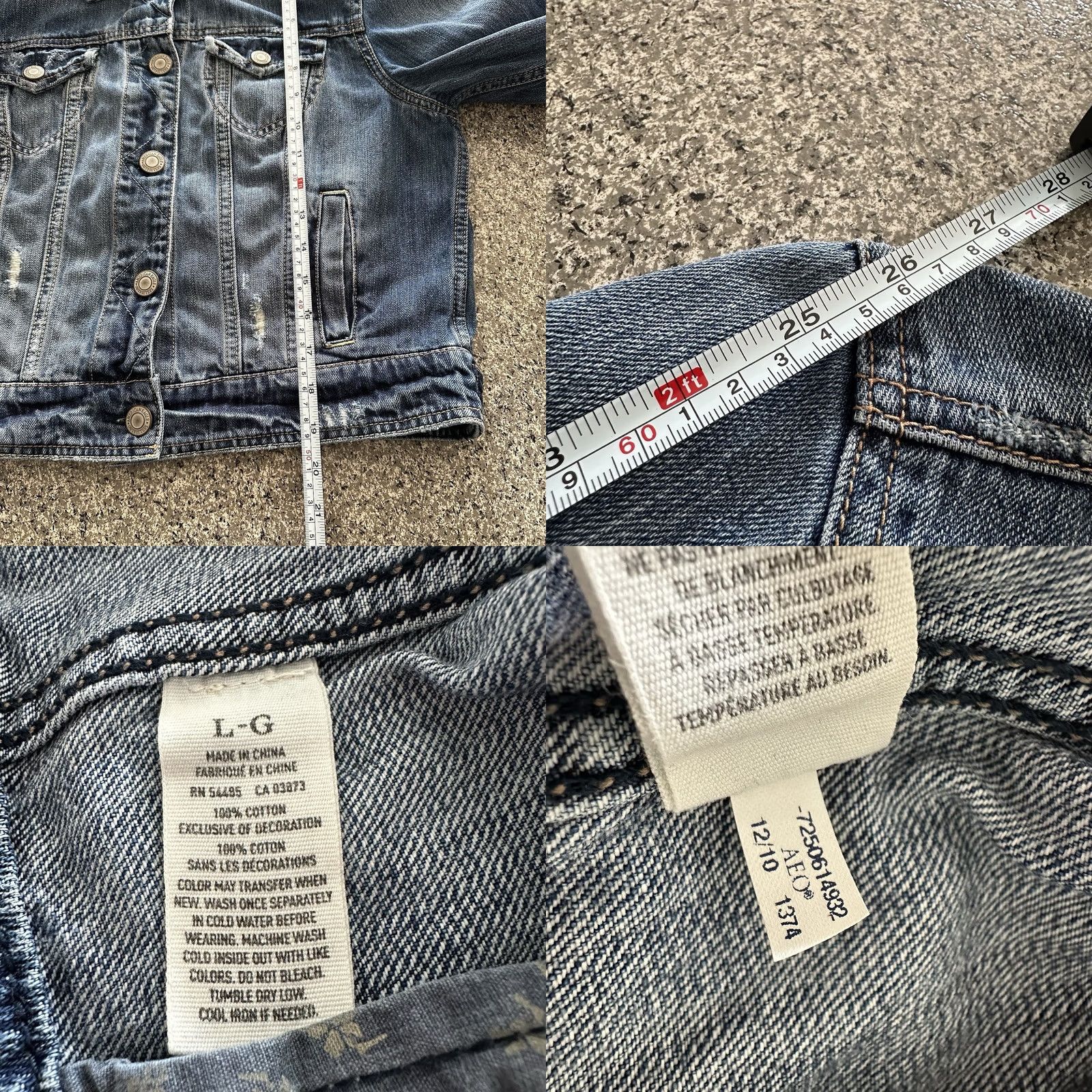 American Eagle Outfitters VINTAGE American Eagle Outfitters Denim Jacket Women’s L AE Trucker Jean Sun Face Print Jacket Size 36" / US 14 / IT 50 - 8 Thumbnail
