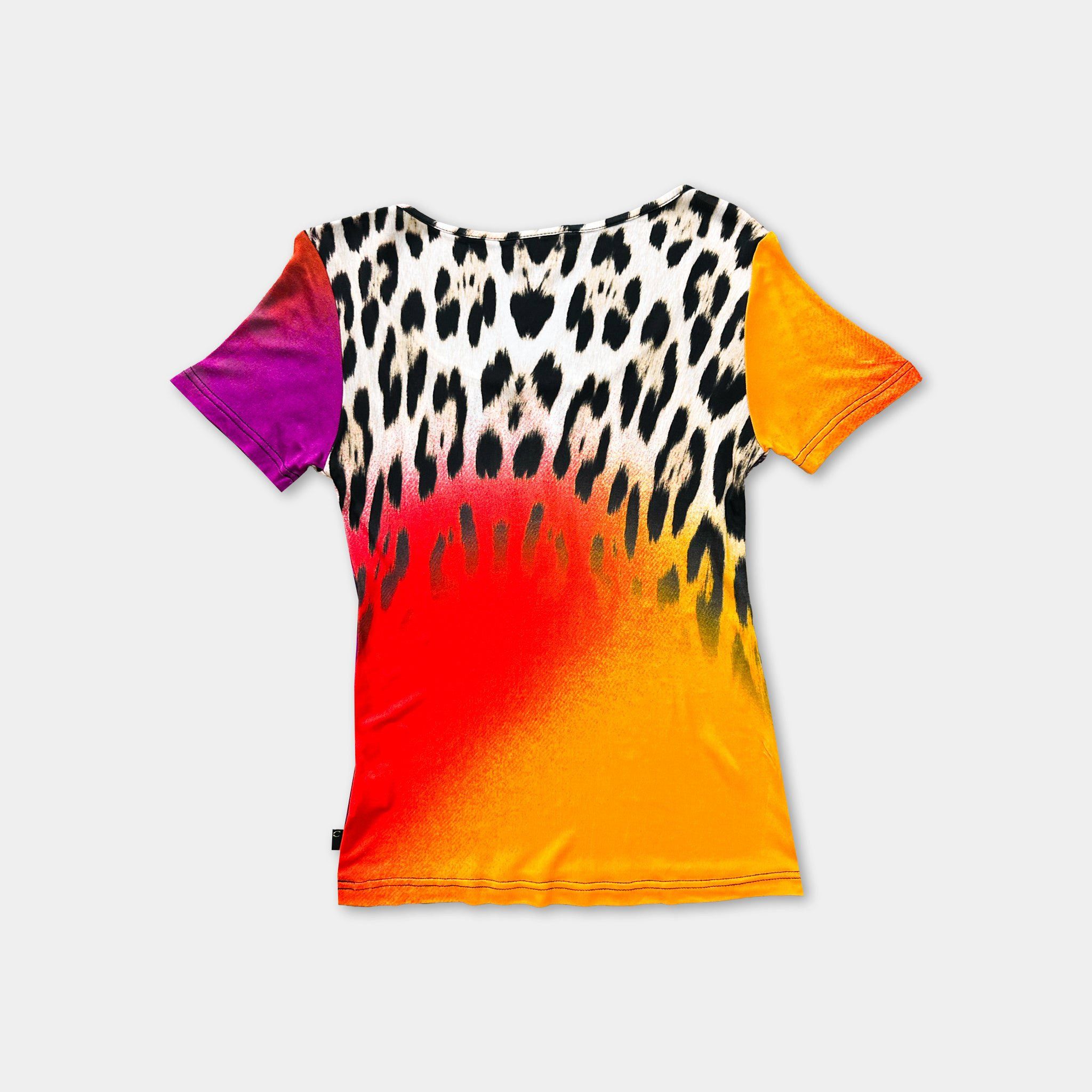 Other Cavalli 2000's Tiger Rainbow Graphic Top Size S / US 4 / IT 40 - 4 Thumbnail