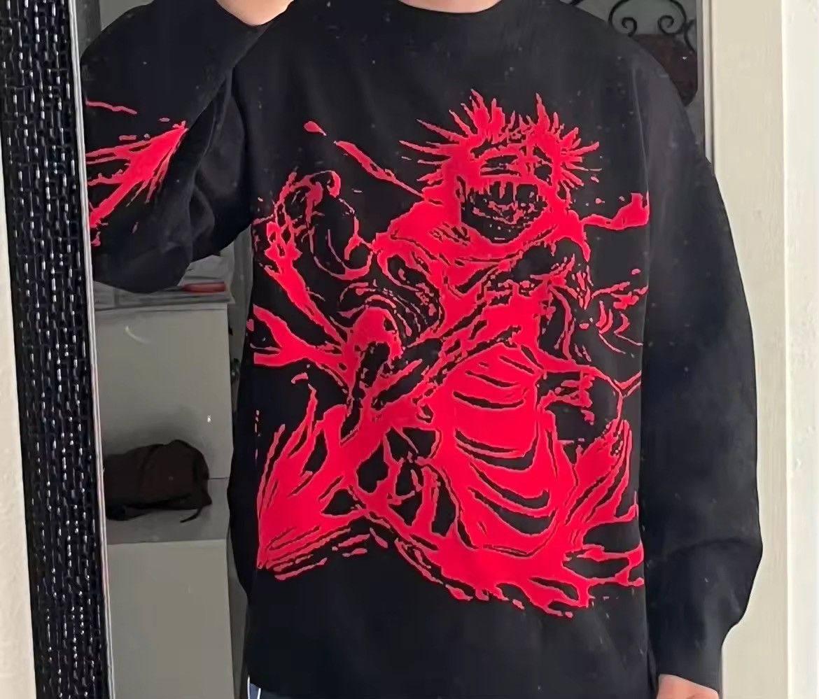 Other Harajuku Japanese Anime Graphic Print Knitted Sweater Size US XL / EU 56 / 4 - 8 Thumbnail