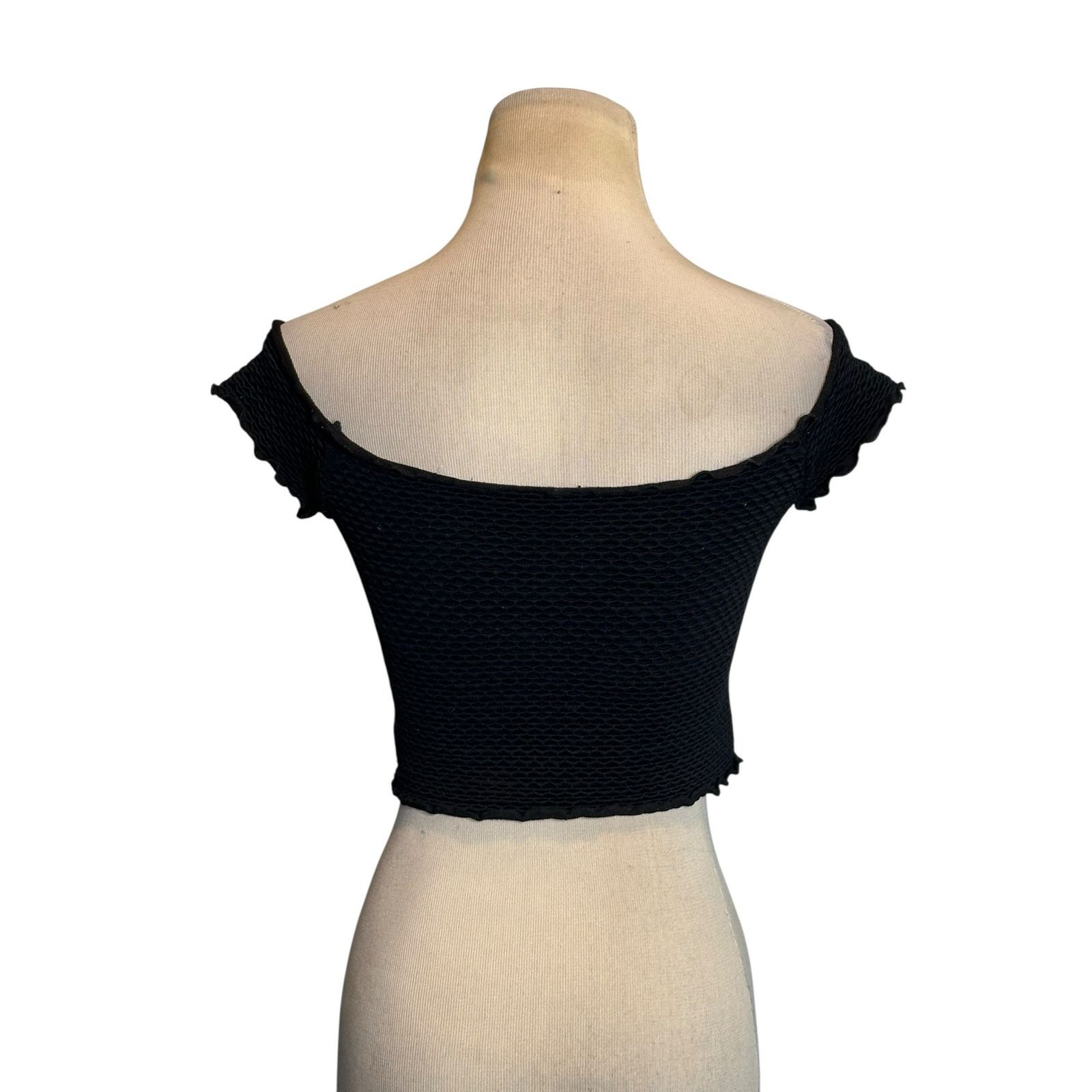 Free People Free People black stretched off shoulder crop top size XS Size XS / US 0-2 / IT 36-38 - 8 Thumbnail