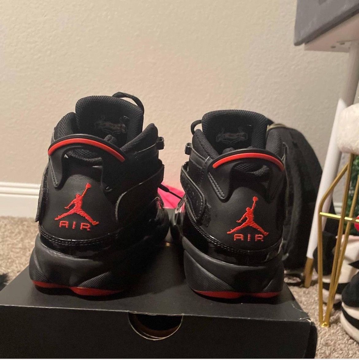 Jordan Brand Nike Air Jordan 6 Rings Black Infrared Men's Sneakers Size US 8.5 / EU 41-42 - 6 Thumbnail