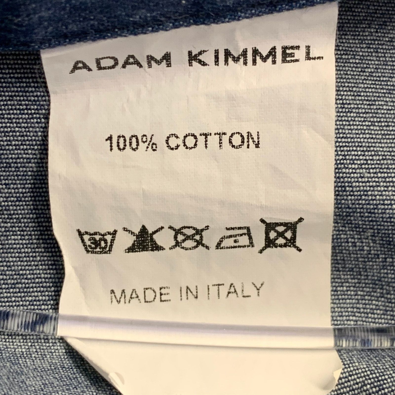 Adam Kimmel Size L Indigo Cotton Denim Twill Western Snap Shirt Size US L / EU 52-54 / 3 - 7 Thumbnail