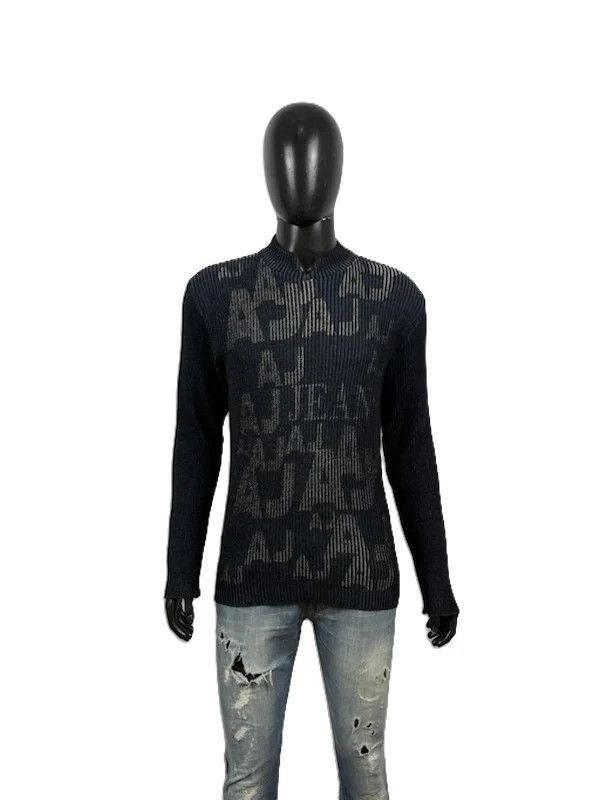 Armani Maglione Armani Jeans Uomo L Lana Cotone Logo Size US L / EU 52-54 / 3 - 1 Thumbnail
