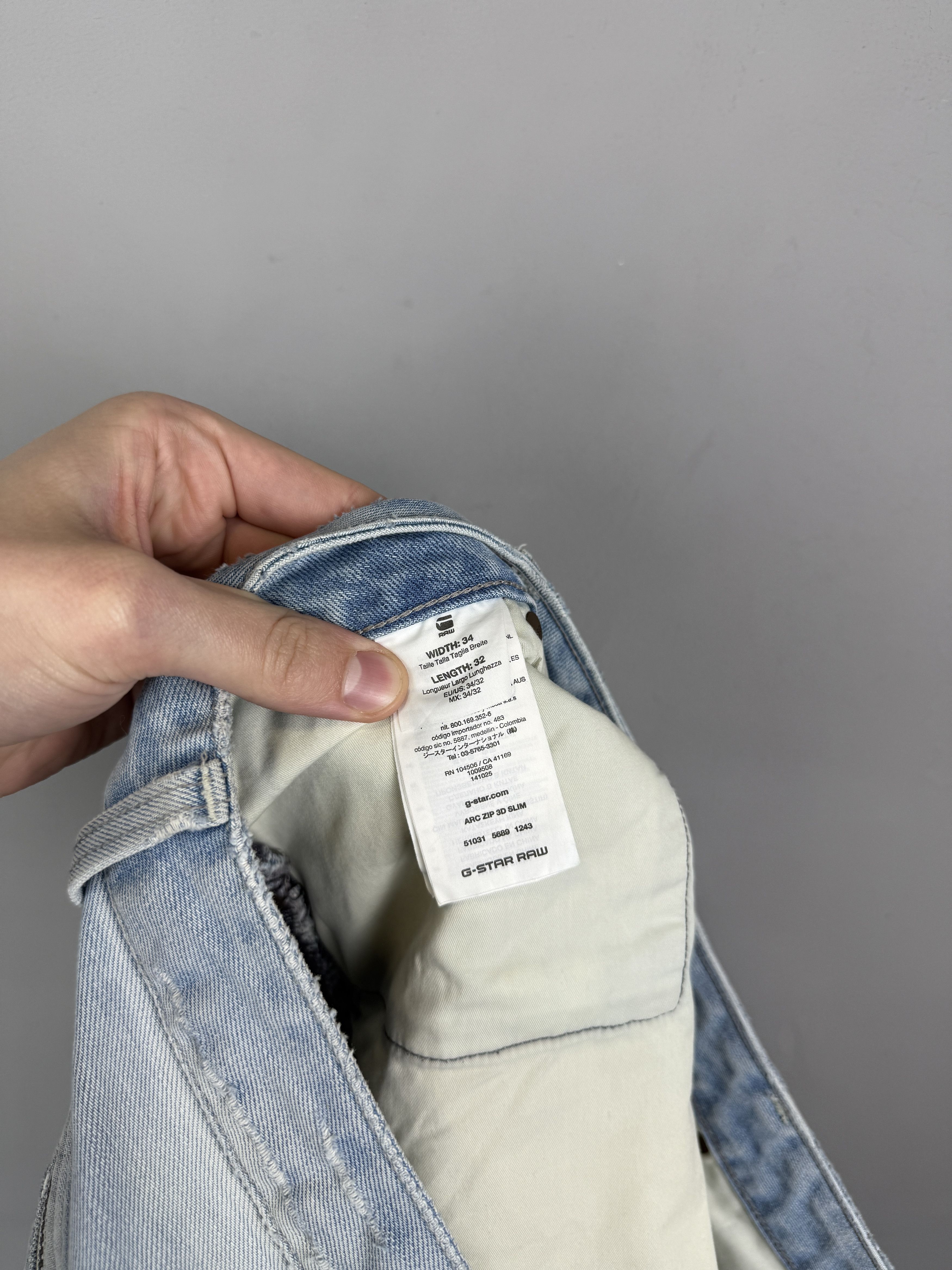G-Star G-Star Raw Denim Jeans Arc Zip 3D Slim Blue Distressed Denim Size US 34 / EU 50 - 8 Thumbnail