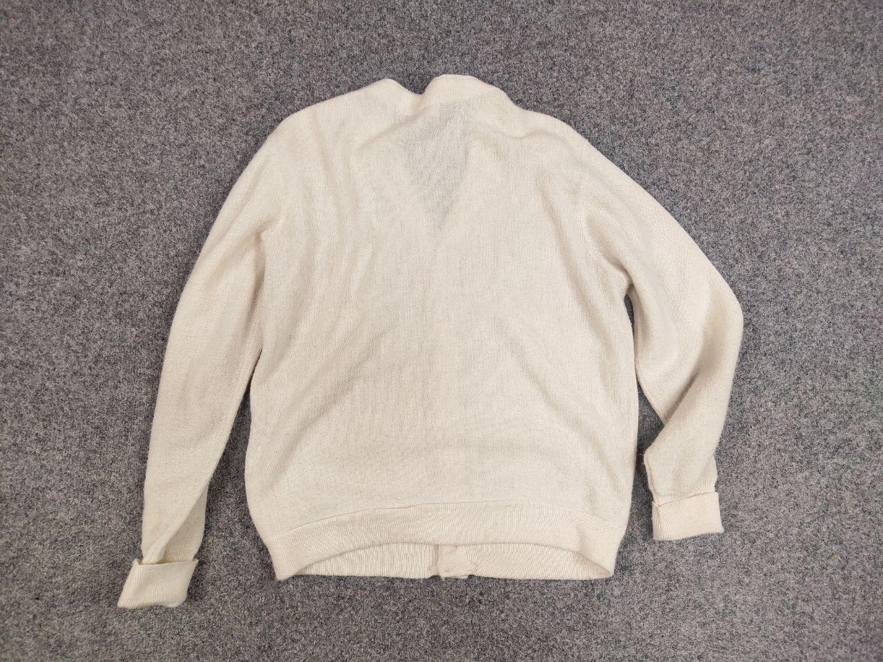 Lacoste Rare Vintage 90's Izod Lacoste Logo Beige cardigan Sweater Size US M / EU 48-50 / 2 - 14 Thumbnail