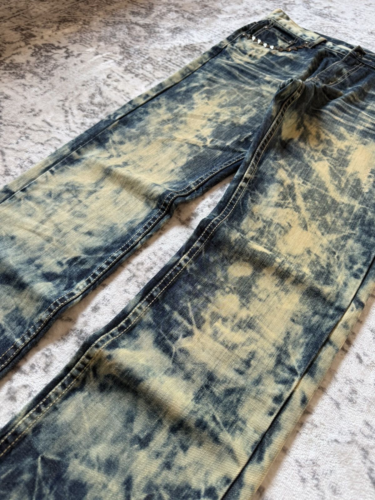 Japanese Brand Semantic Design Studded Acid Mud Wash Jeans Size US 30 / EU 46 - 8 Thumbnail