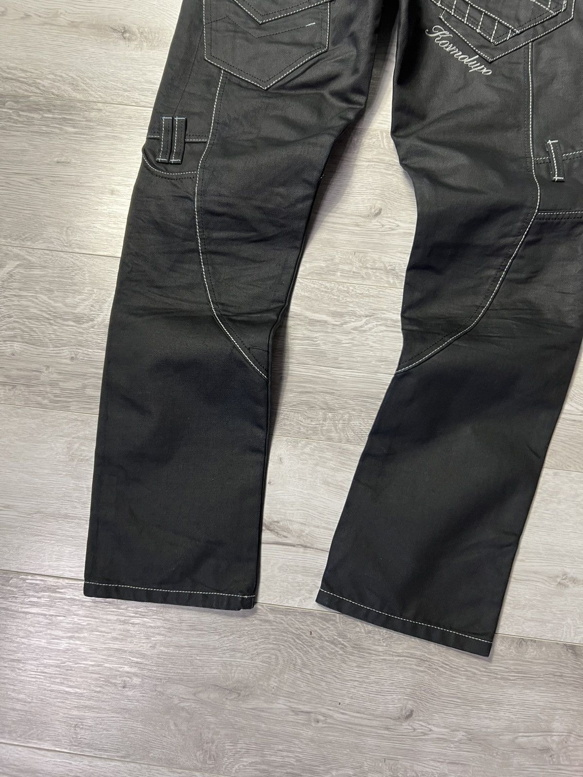 Japanese Brand Vintage Y2K K&M Kosmo Lupo Embroidered Logo Hard Wear Jeans Size US 32 / EU 48 - 13 Thumbnail