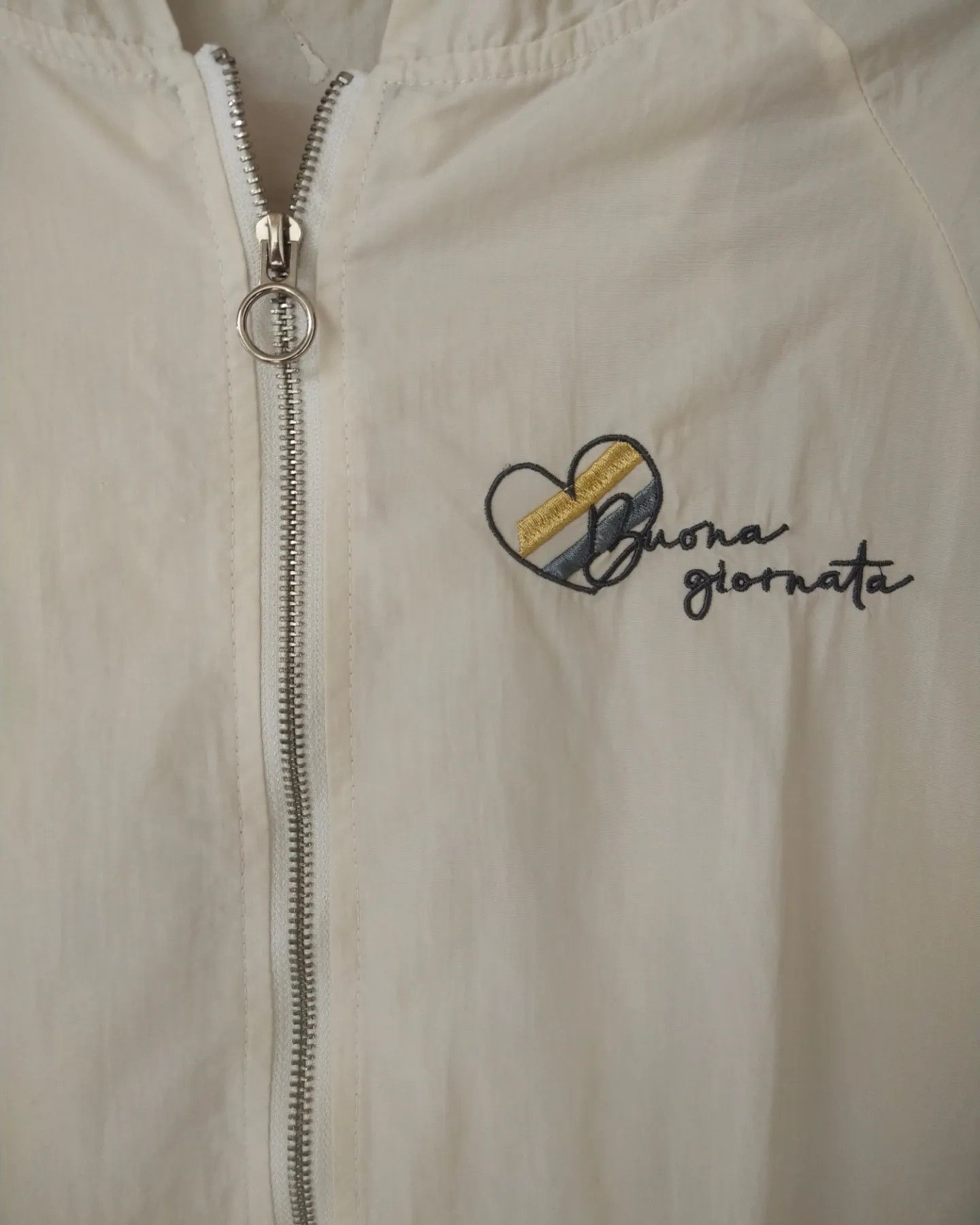 Japanese Brand 2000s Buona Giornata Japan White Zipper Art Light Jacket Size US M / EU 48-50 / 2 - 4 Thumbnail