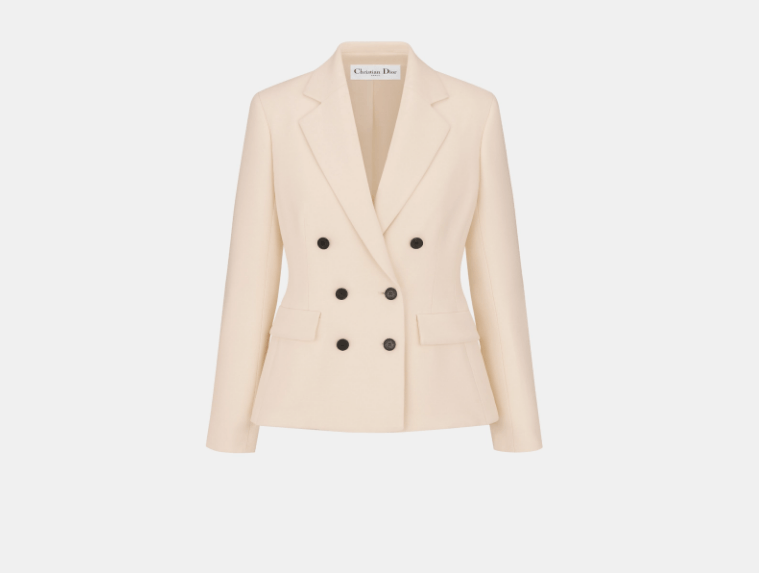 Dior o1w1db10925 441V64 Marlène Jacket in Ecru Size XS / US 0-2 / IT 36-38 - 1 Thumbnail