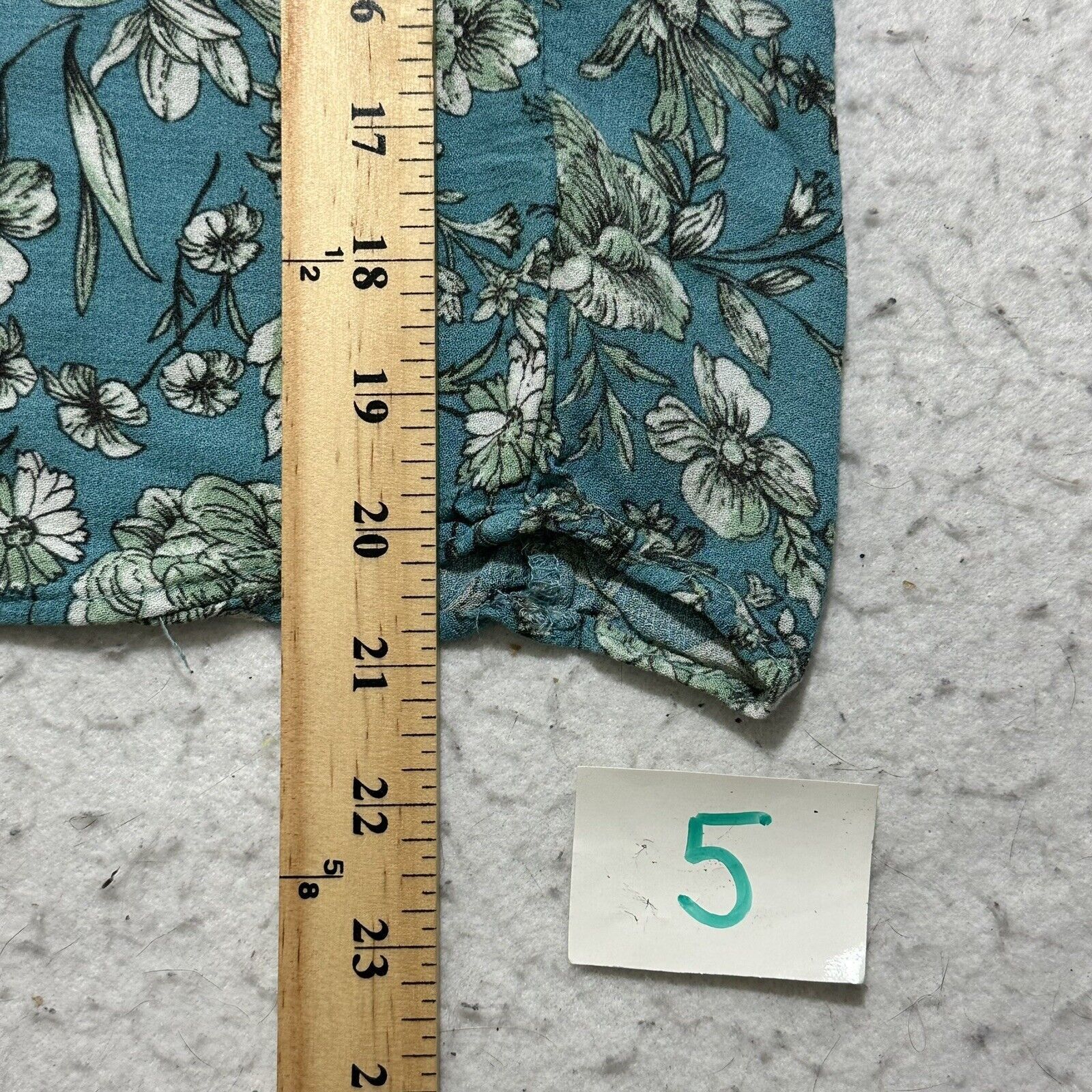 Rachel Zoe Rachel Zoe Medium Floral Teal Blue Ruffle Peasant Blouse Top Size M / US 6-8 / IT 42-44 - 9 Thumbnail