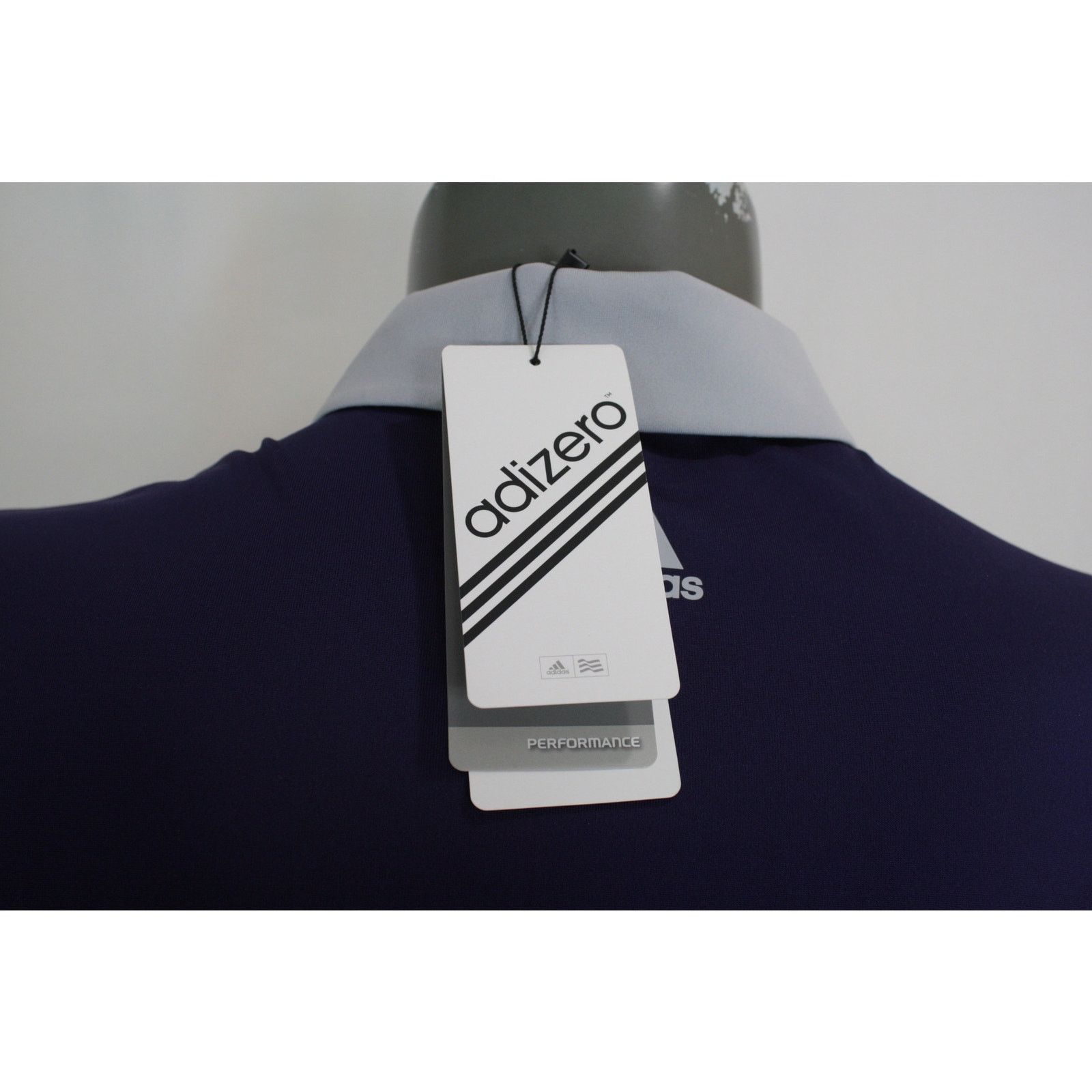 Adidas Adidas AdiZero Golf Polo Shirt XL Purple Striped Performance Size US XL / EU 56 / 4 - 6 Thumbnail